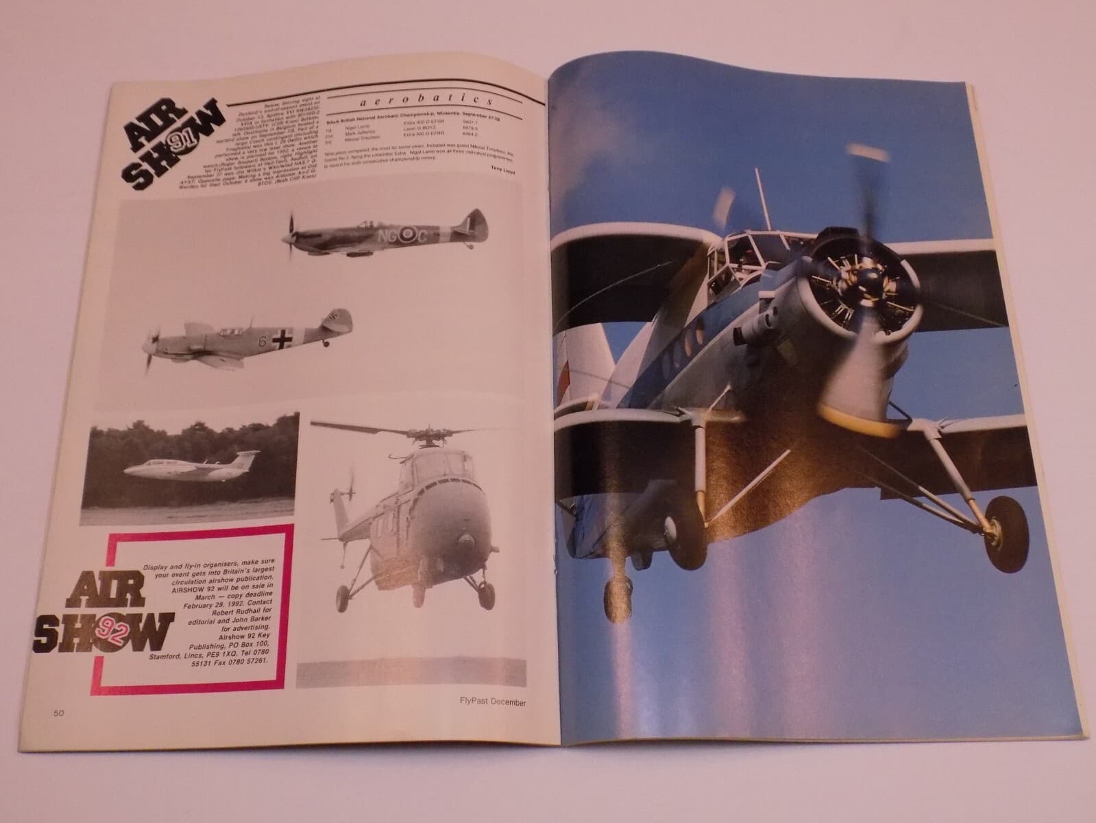 Fly Past Magazine Dec 1991 French Invader Pearl Harbor Tora Lancaster Firefly UK 2