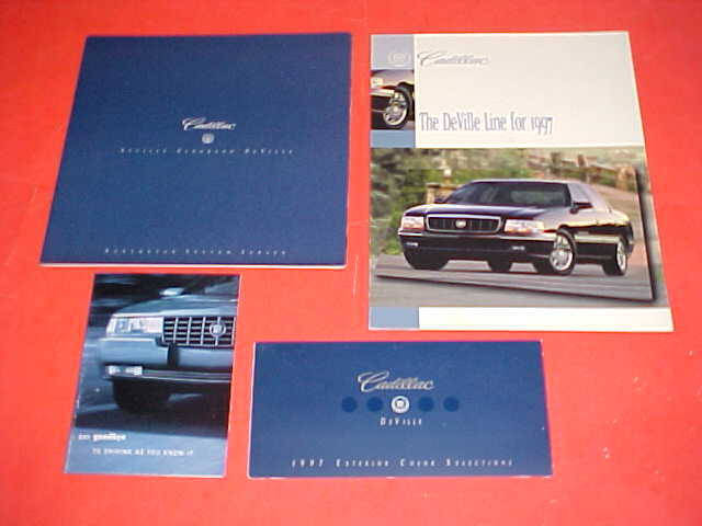1997 CADILLAC DEVILLE D'ELEGANCE CONCOURS BROCHURE CATALOG PAINT CHIPS LOT OF 4