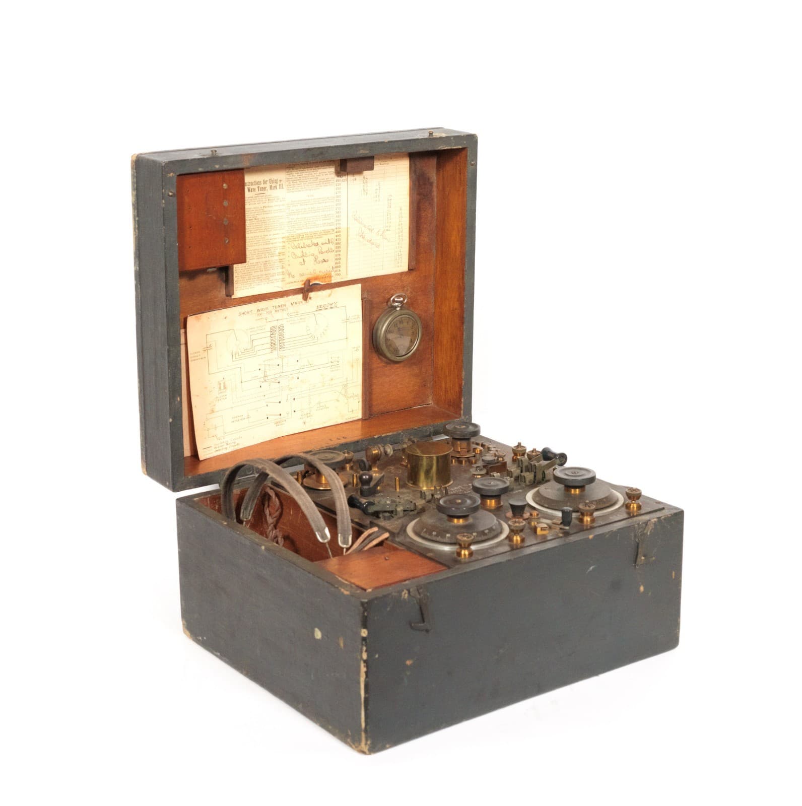 1916-17 Marconi / J&P Mark III Short Wave Radio Tuner * Historic WWI Trench Set