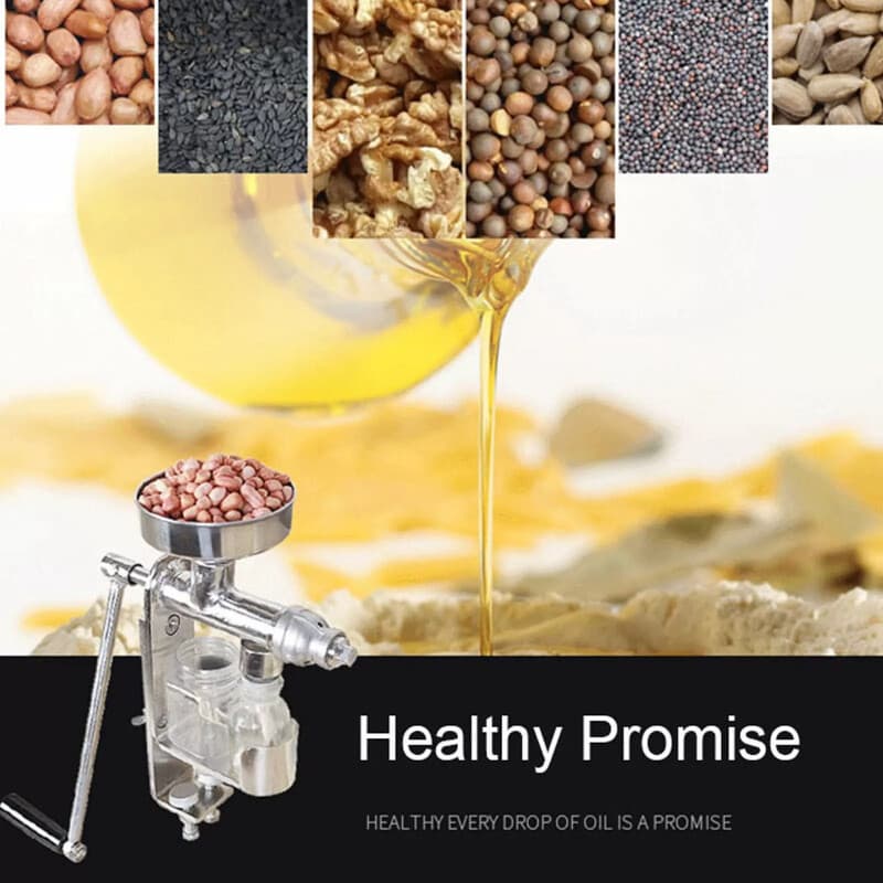 Oil Mill Peanuts Expeller Extractor Stainless Steel New Manual Oil Press Machine 6