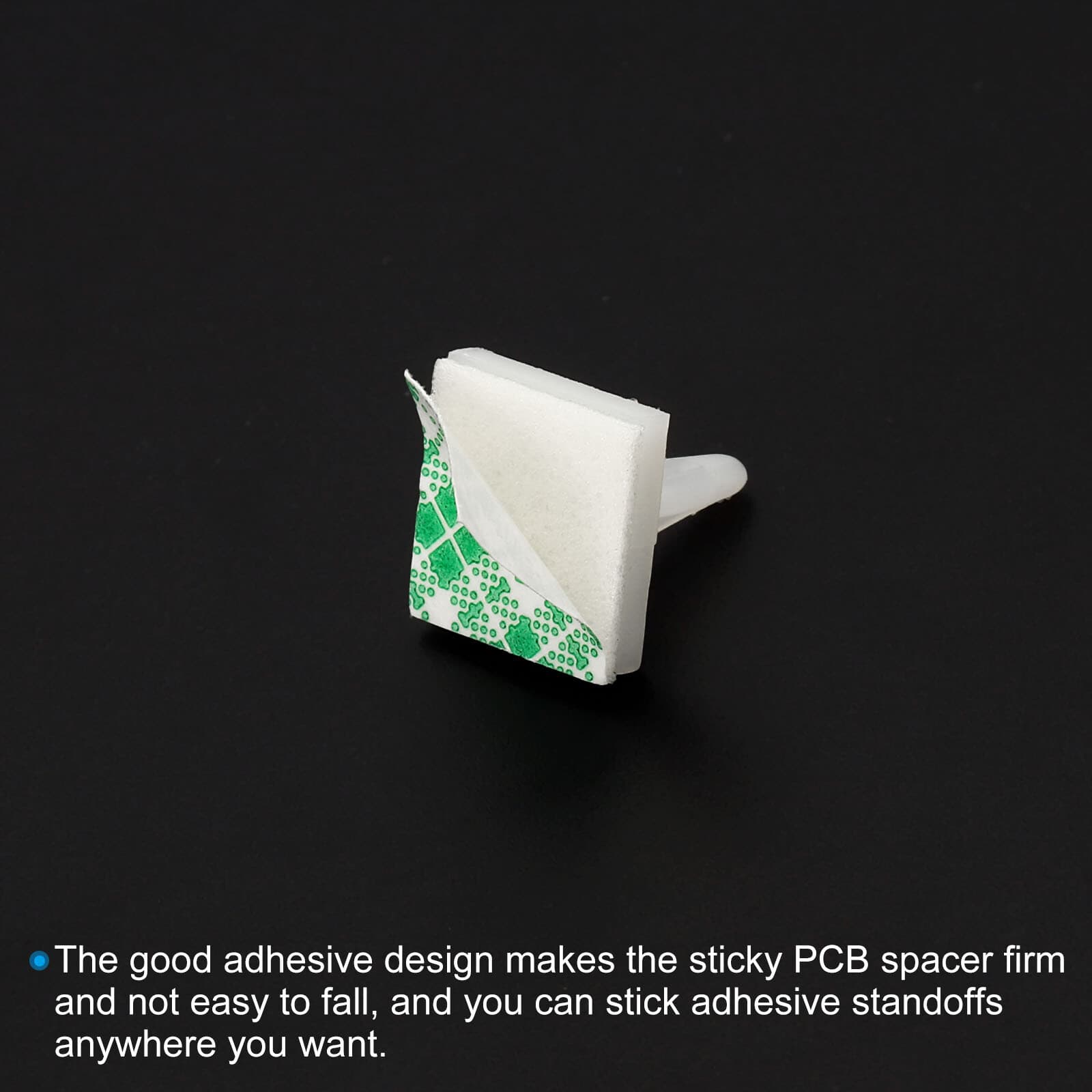 24Pcs Sticky PCB Spacer 0.25" Supporting Height Adhesive Standoffs White 4