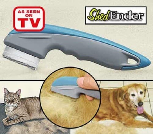 SHED ENDER As Seen on TV Professional Gentle De-Shedding Tool For Cats And Dogs