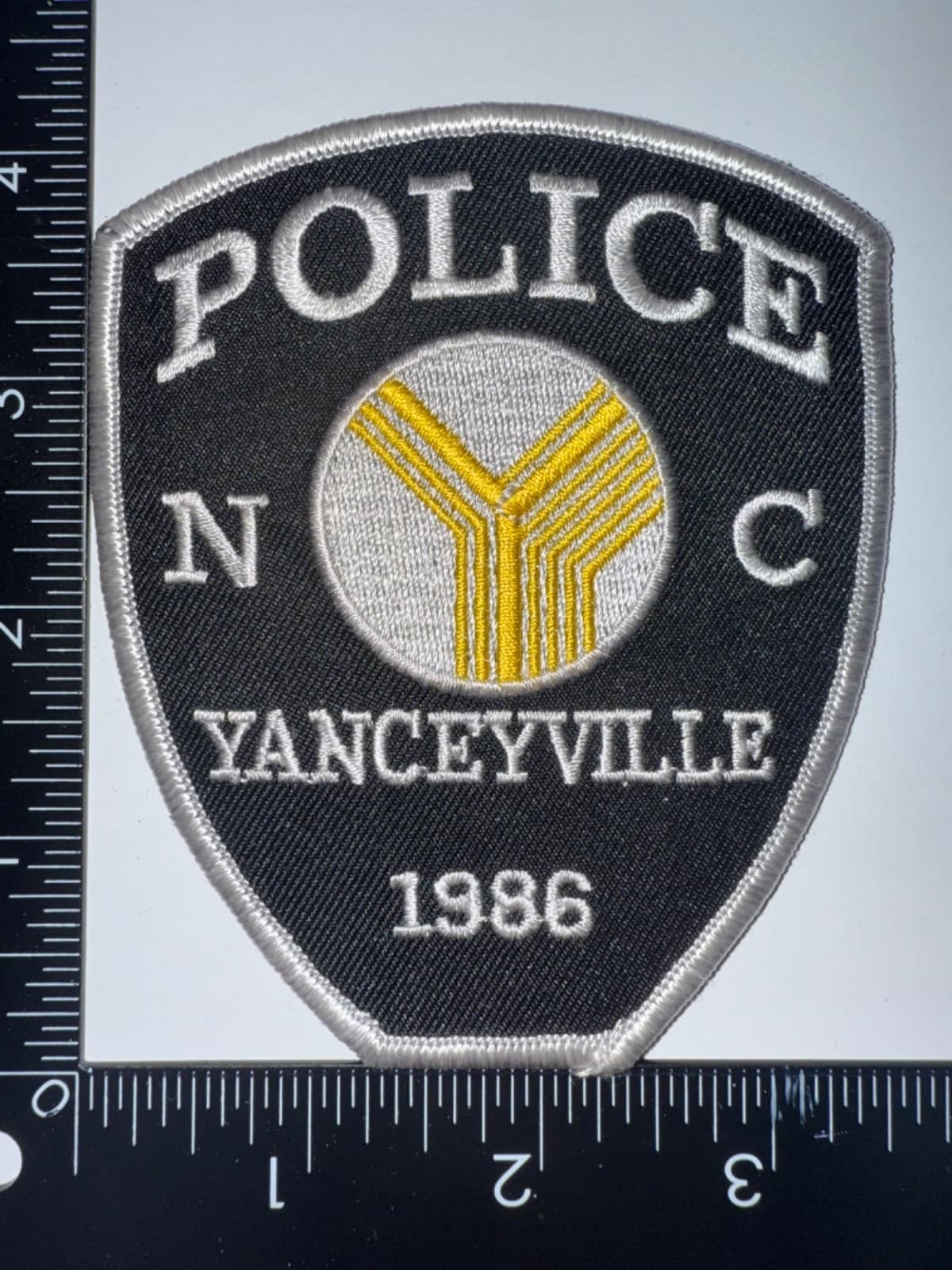 Yanceyville North Carolina NC Police Shoulder Patch Obsolete Collectible