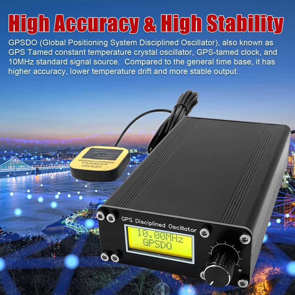GPSDO 10MHz Signal Source Positioning Square Wave GPS Disciplined Oscillator 4