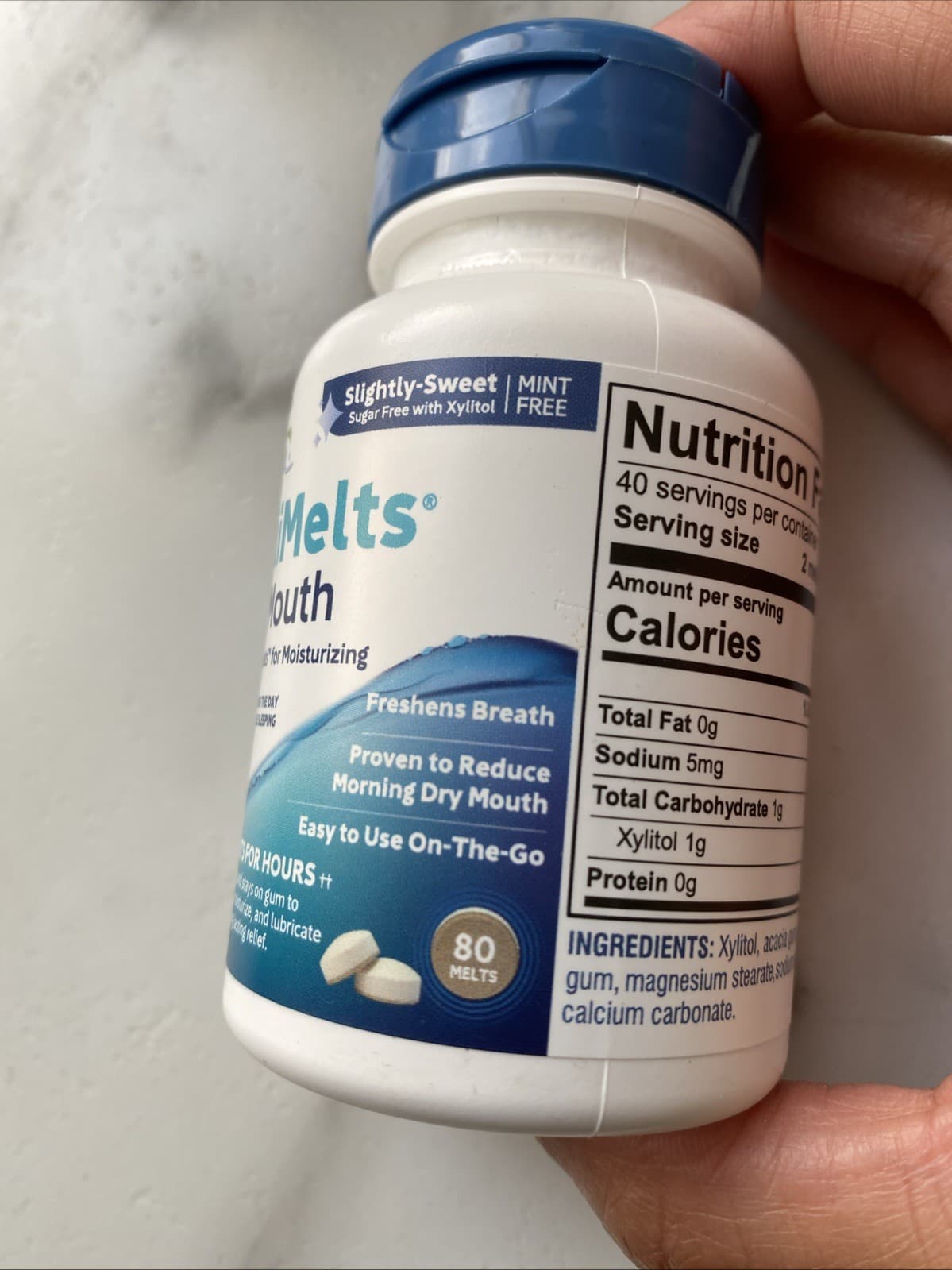 Oracoat Xylimelts for Dry Mouth, Mint Free, 80 Ct Exp 9/2026+ 2
