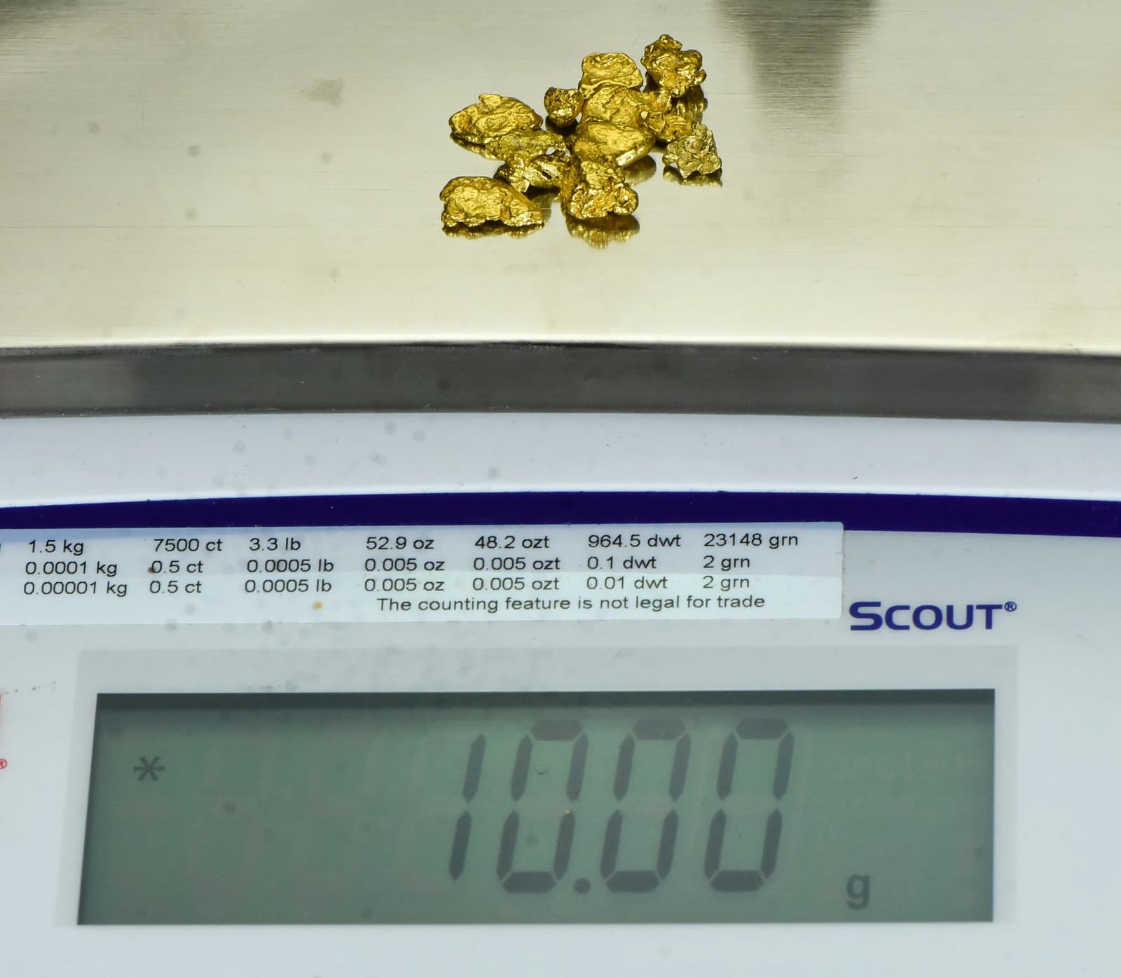 Alaskan-Yukon BC Natural Gold Nugget #4 10 GRAMS OF CLEAN GOLD FLAKES 6