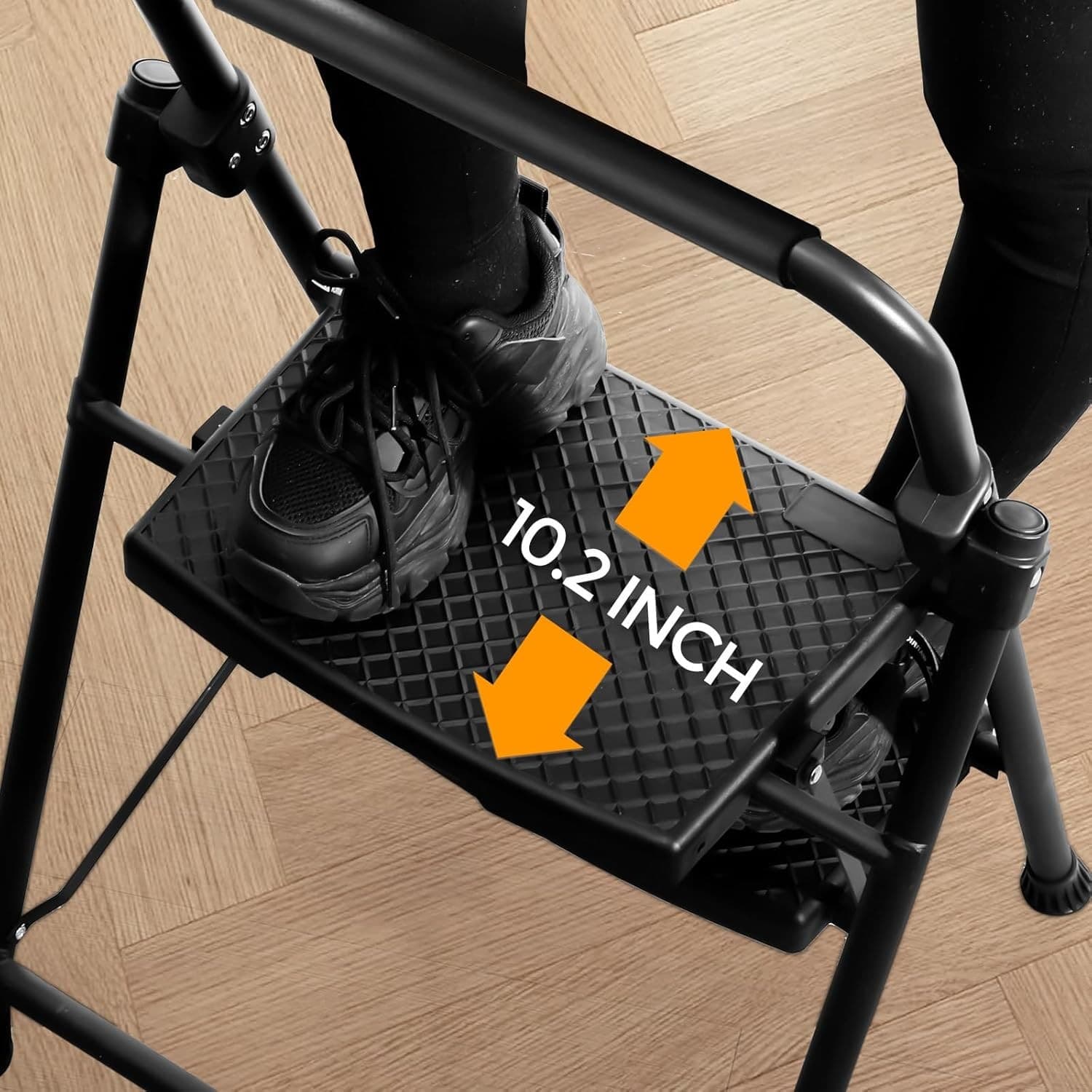 Step Ladder 2 Folding Stool for Adults 500lbs 2-Step, Black  4