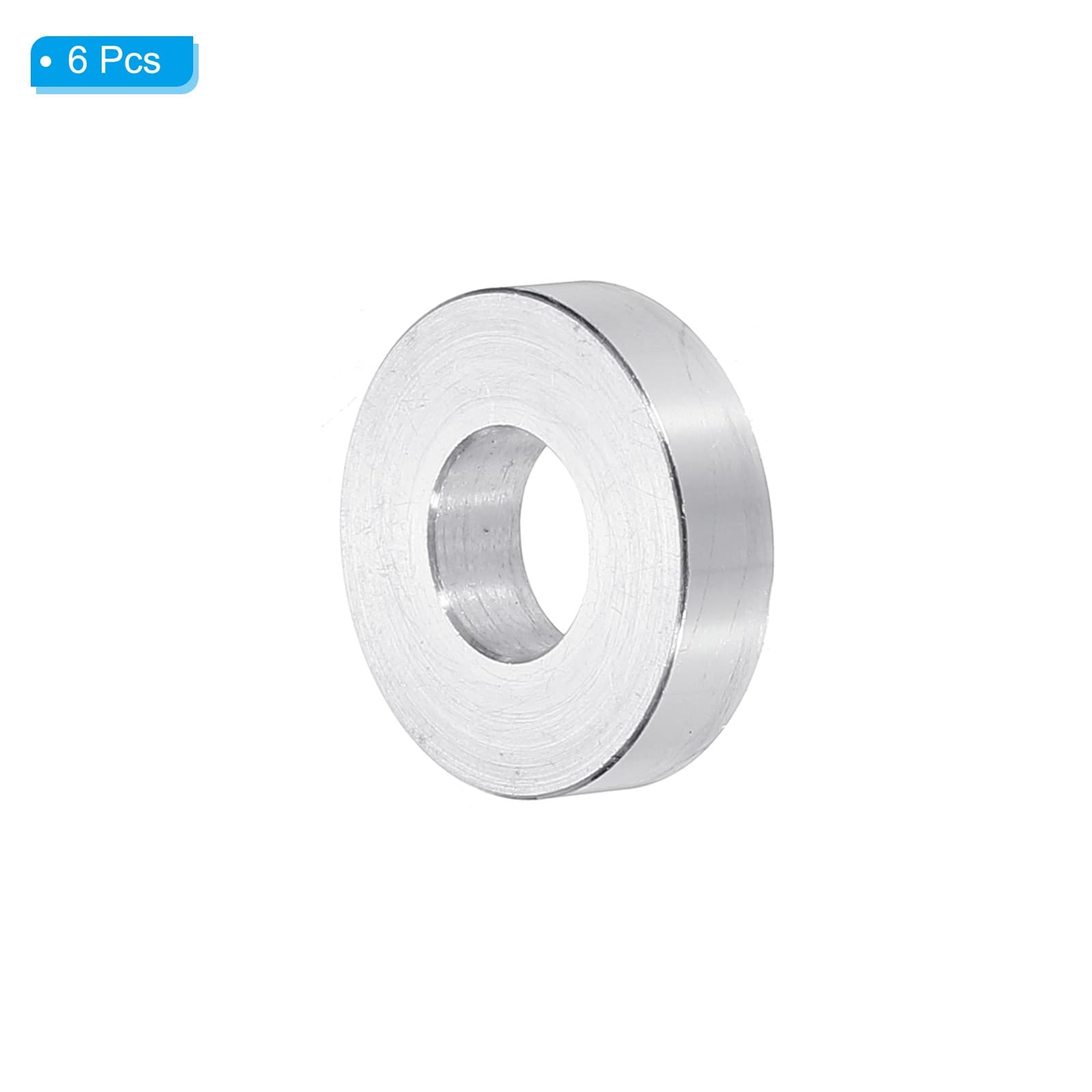 M10 Aluminum Spacers 6 Pcs Metal Spacers Aluminum 10.5mm ID x 24mm OD x 8mm L 3