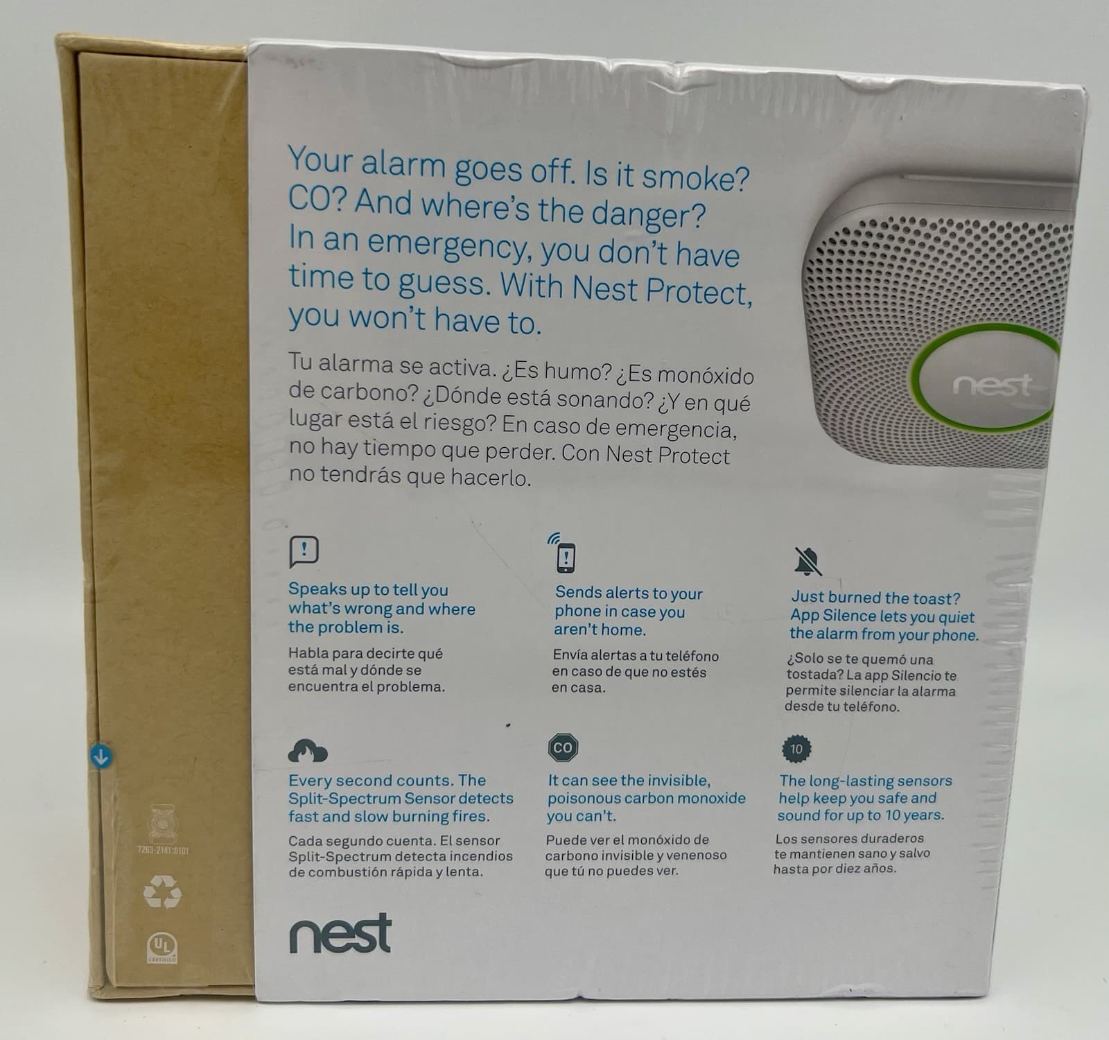 Google Nest Protect Carbon Monoxide Smoke Detector-S3003LWES-wired Expires 2026 2