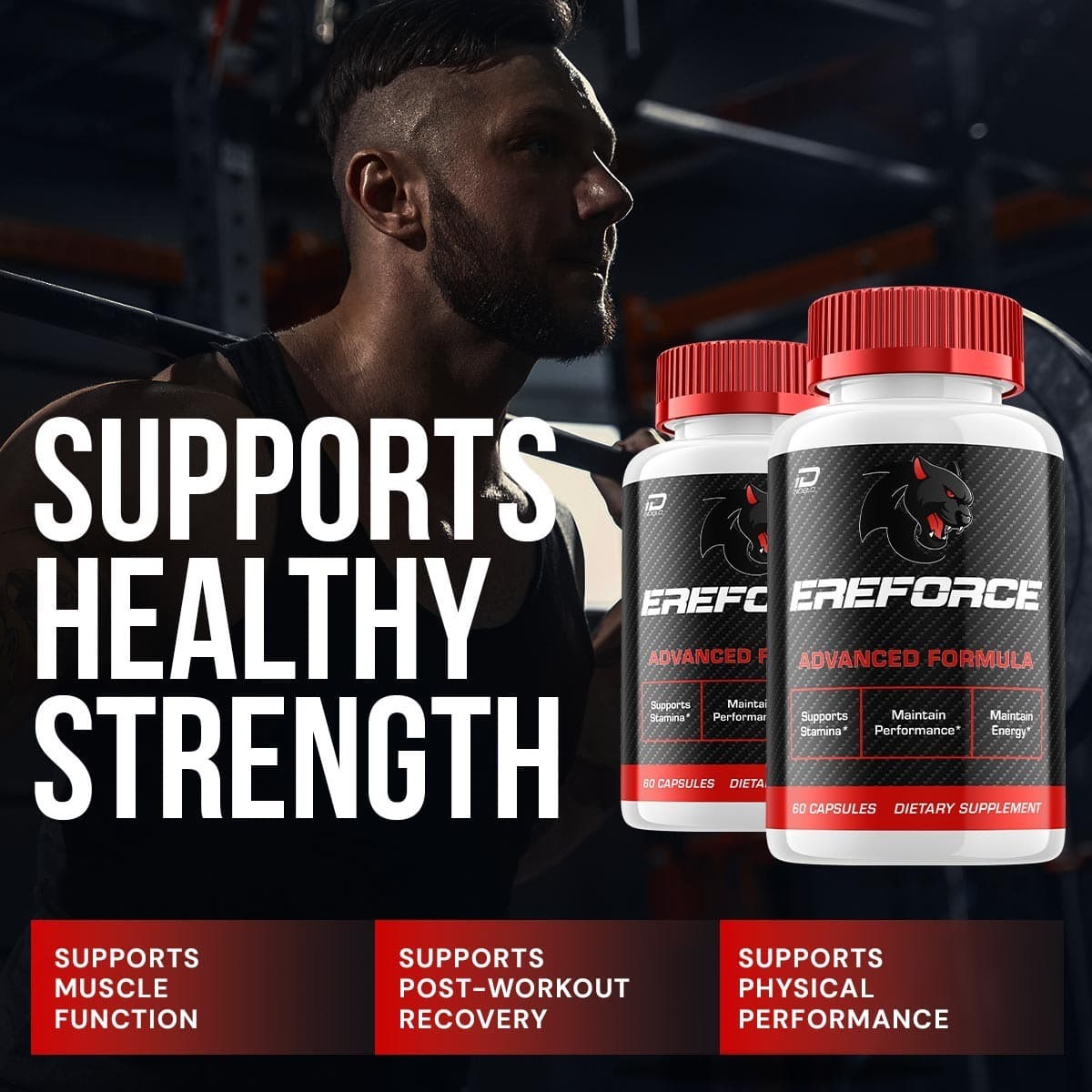 (5 Pack) EreForce for Men Capsules – Ere Force Vitamin Complex Pills, Energy 3