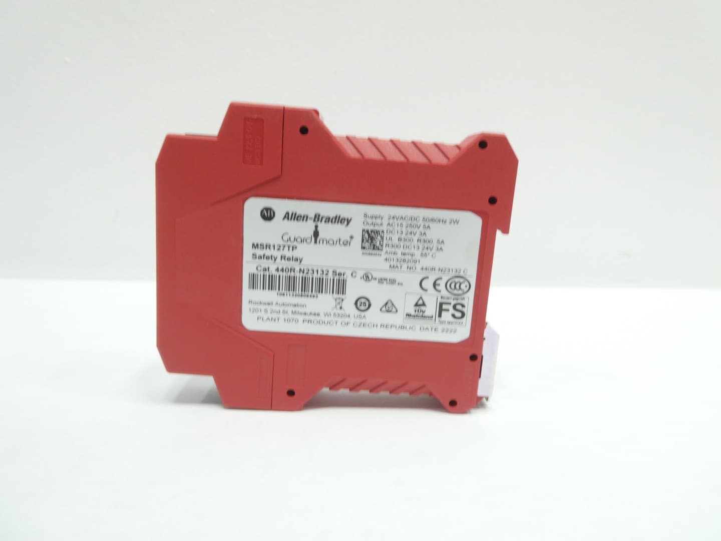 Allen Bradley MSR127TP 440R-N23132 Guardmaster Safety Relay 24v-dc/v-ac 3