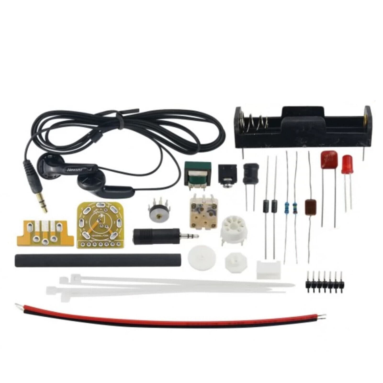 2P2 Tube Single Light MW Radio Kit Simple Radio Receiver Kit for DIY Unassembled 5