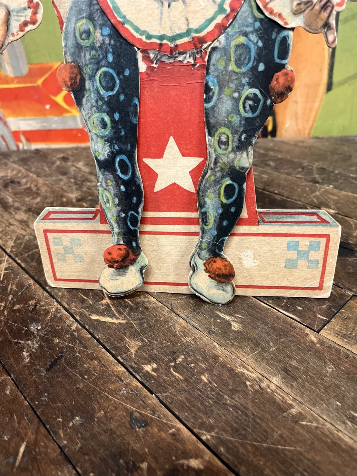 ANTIQUE C. 1910 CLOWN CARNIVAL COUNTERTOP DISPLAY SIGN CIRCUS FREAK SHOW RARE!! 4