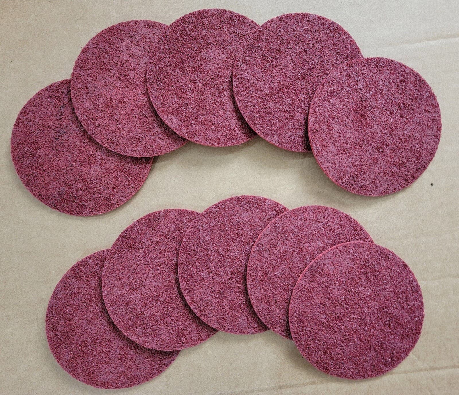 (10) Scotch-Brite 5” Precision Surface Conditioning Disc Hook & Loop Medium