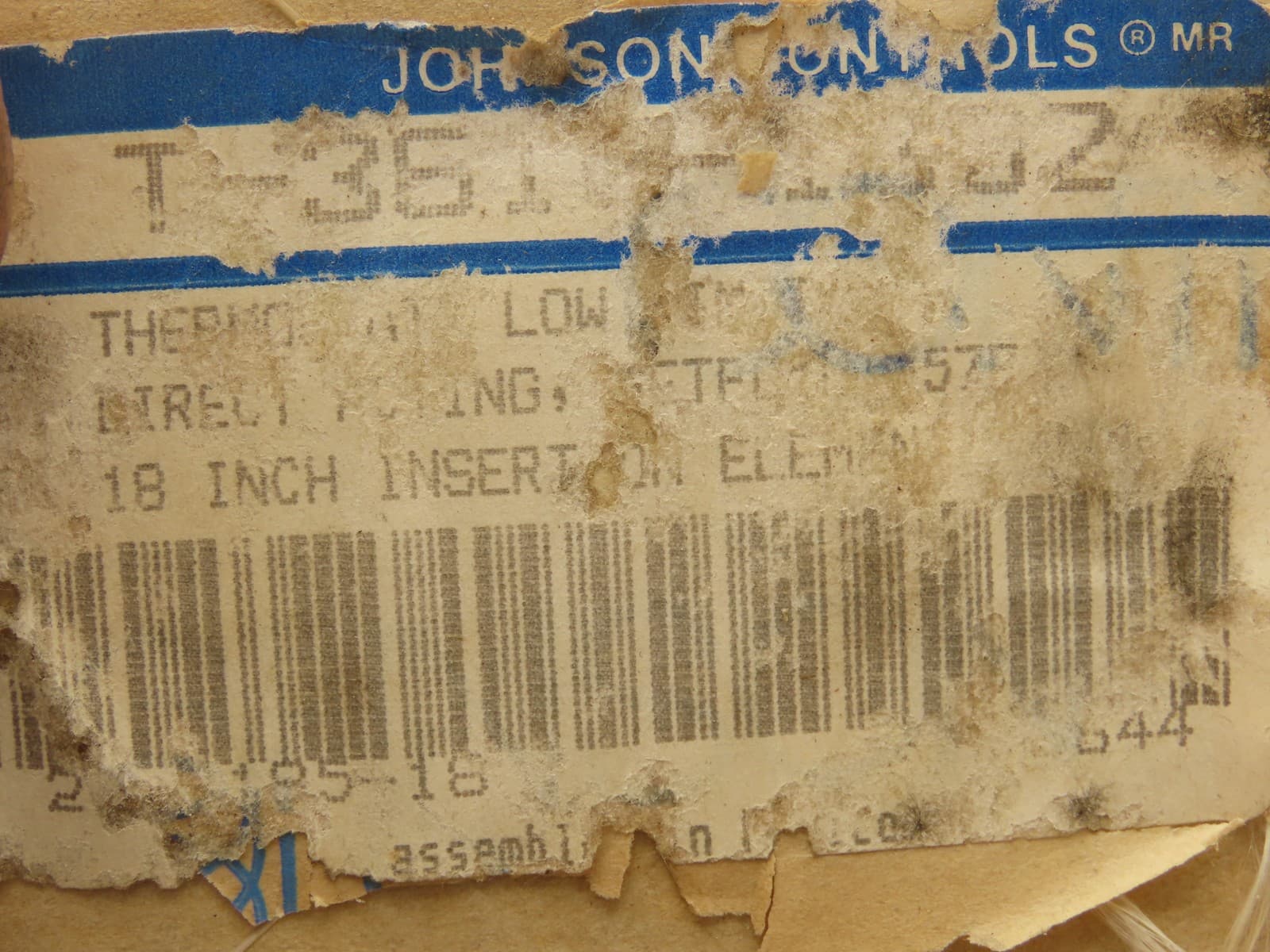 Johnson Controls T-3610-1002 Pneumatic Low Limit Controller 18" Element 2