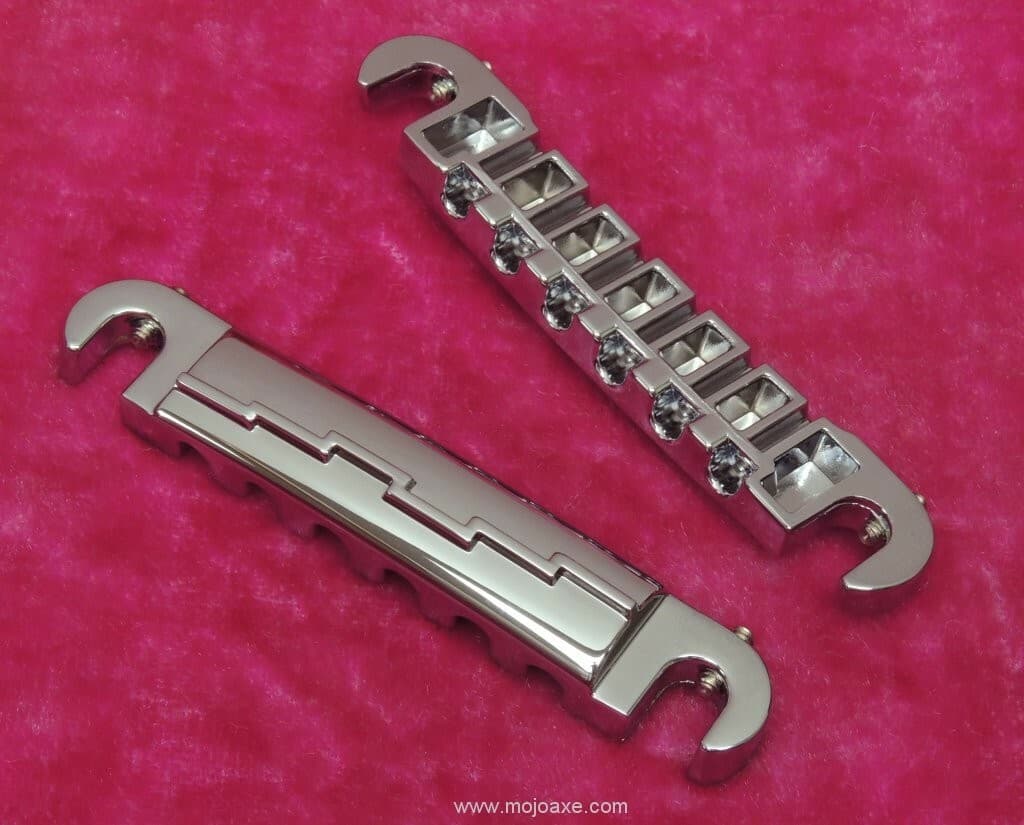 Lightning Bolt Wraparound Bridge for Gibson SG Junior, UN-AGED CHROME, MojoAxe 4