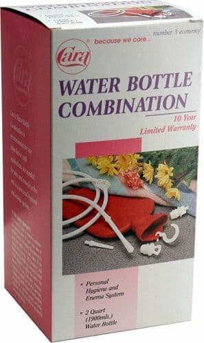 Cara Economy Water Bottle Combination Hot & Cold Therapy Natural Rubber Red 1ct 2