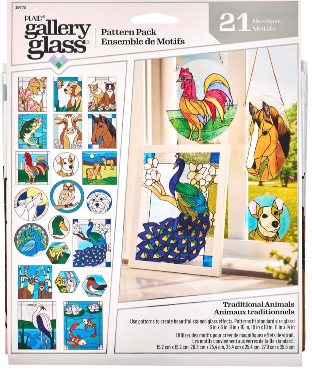 Gallery Glass PATTERN Pack: Traditional ANIMALS, Dogs, Cats, Birds, Horses &more