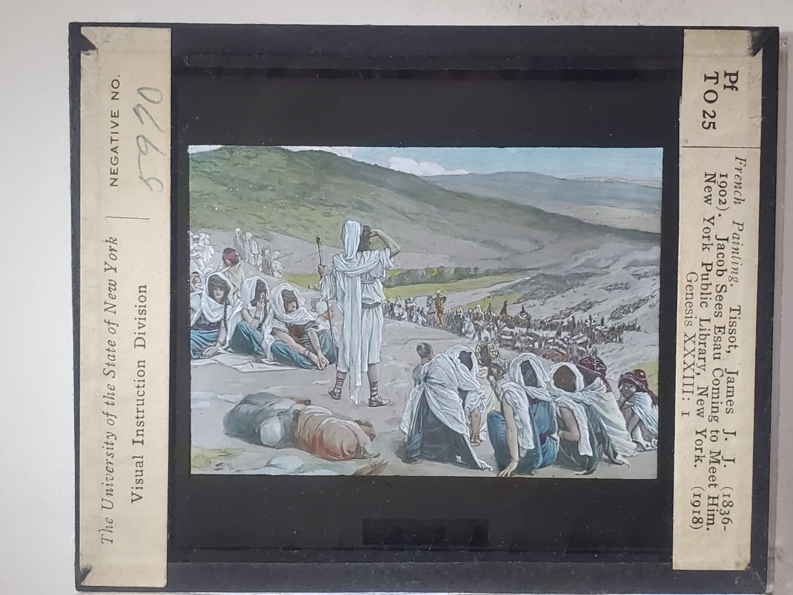 Jacob Sees Esau Coming To Meet Him, James Tissot, Magic Lantern Glass Slide 2