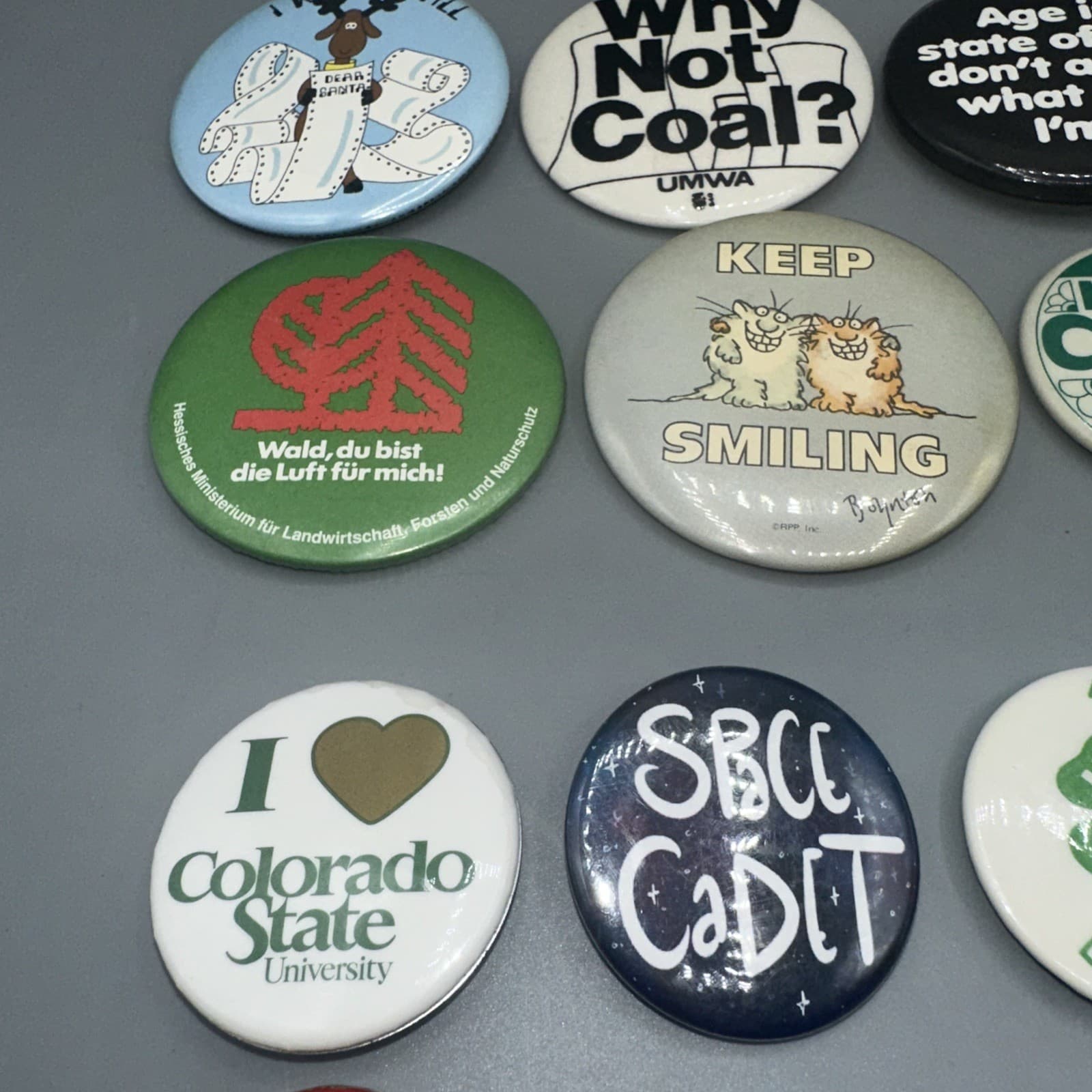 Lot 36 Vintage Pin Pinback Buttons political hallmark Olympic protest 70s 80s 90 5
