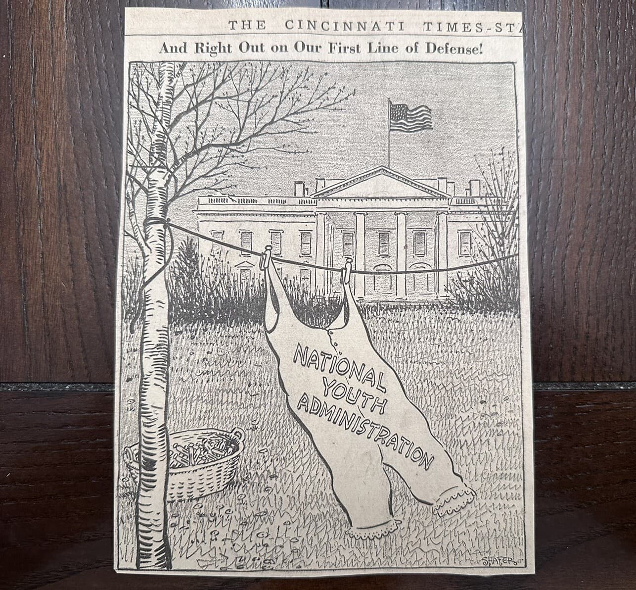 1942 Claude Shafer WWII World War 2 II Cincinnati Newspaper Political Cartoon 2