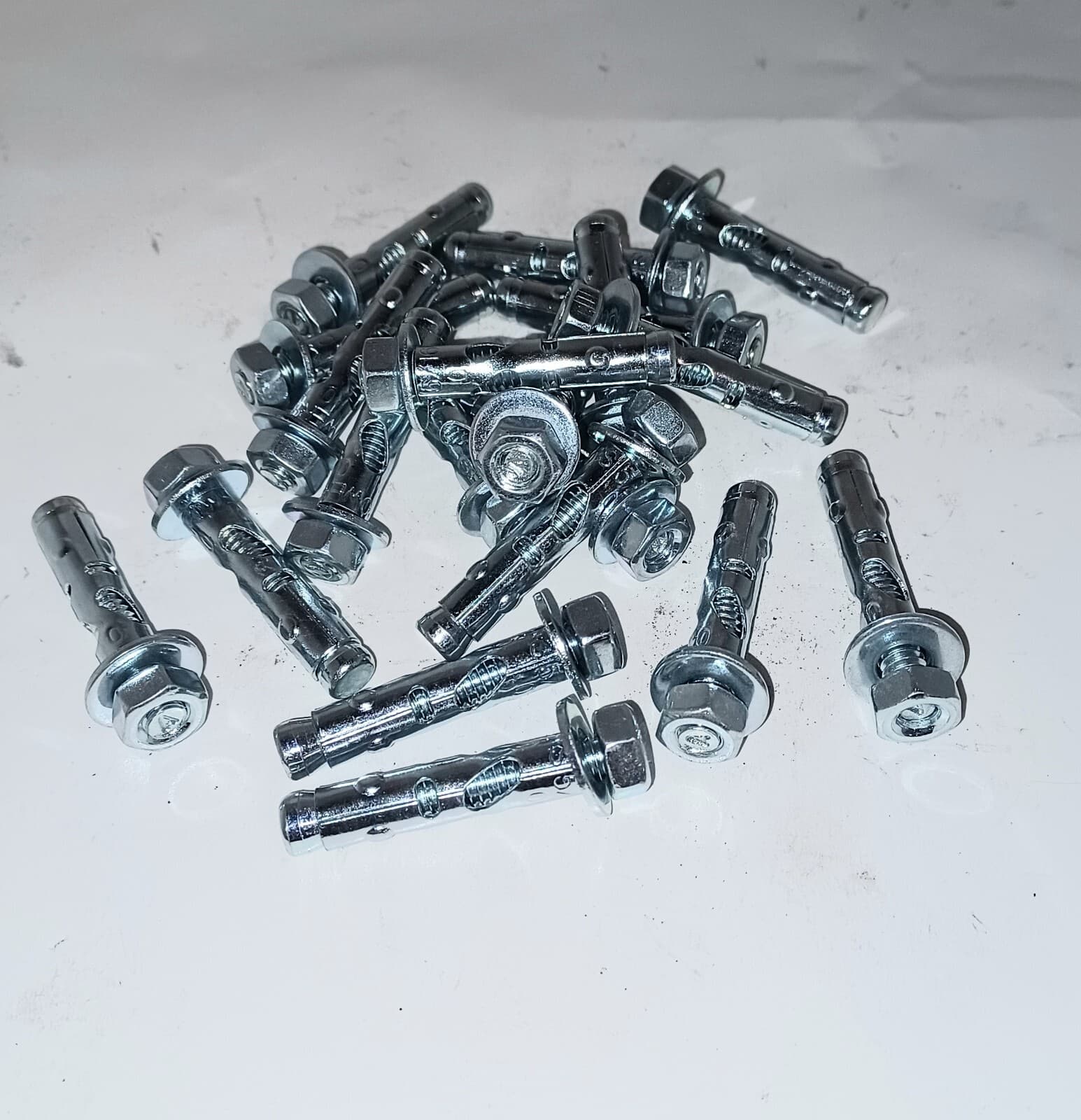 1 1/2" x 5/16" concrete sleeve anchor bolts 20 pk Rail Post Base Repair Gates 3