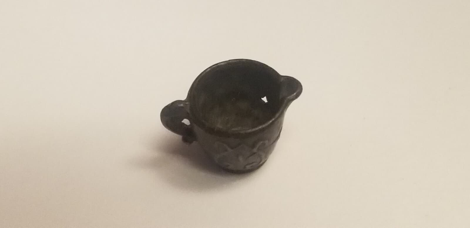 1926 Vintage Cracker Jack Premium Prize Dollhouse Miniature Metal Creamer 3