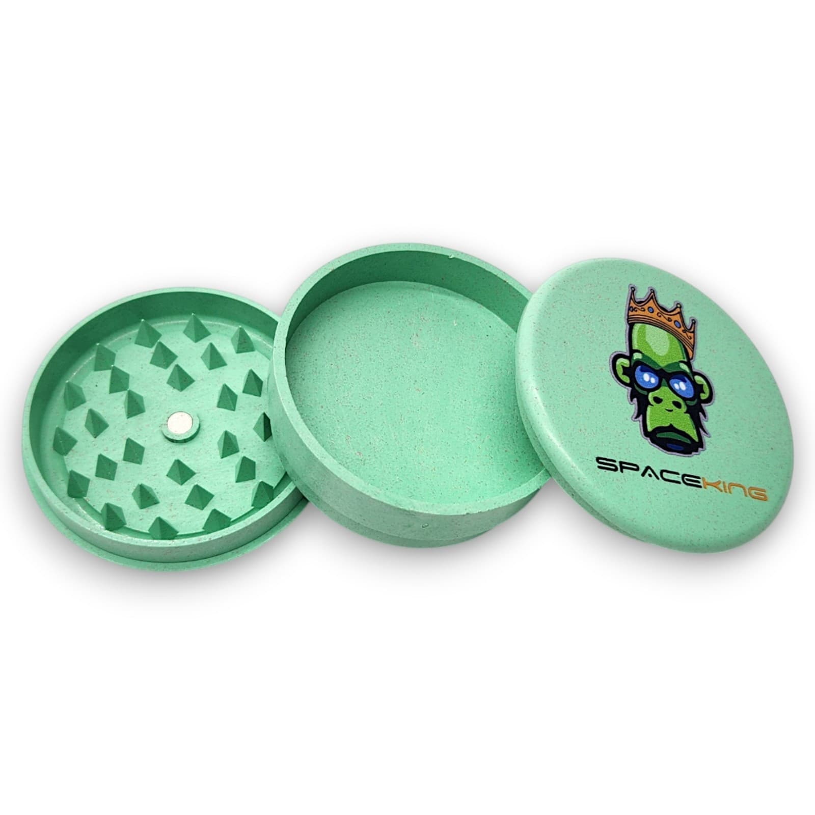 2.5" Space King HEMP Biodegradable TRAVEL Tobacco Herb Spice Grinder Crusher 6