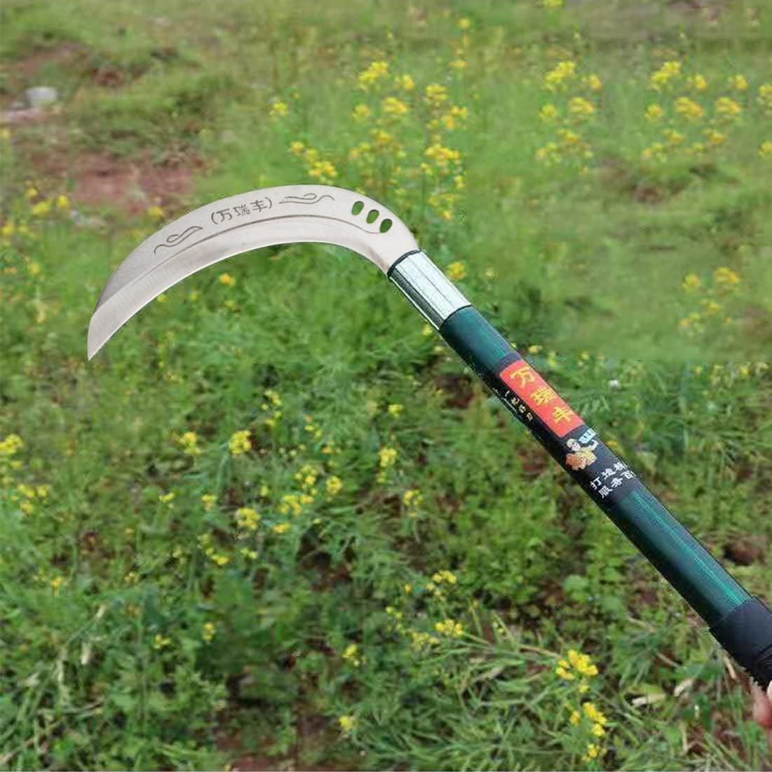 Steel Grass Sickle,Clearing Sickle,Brush Clearing Sickle with Carbon Steel Blade 2