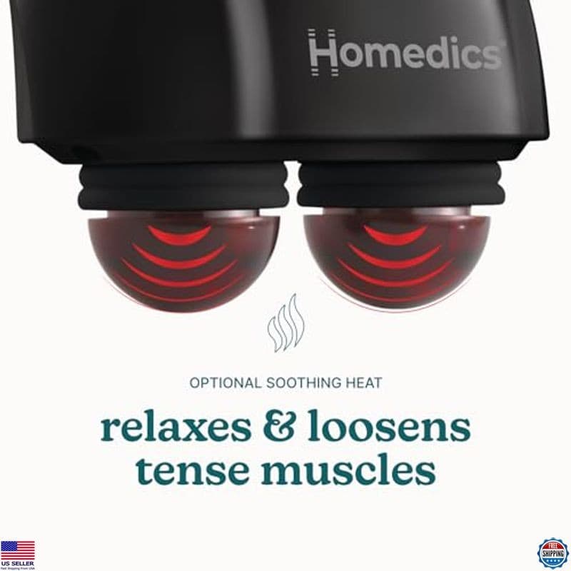 Homedics Handheld Percussion Massager with Heated Nodes for Neck & Body Relief 6