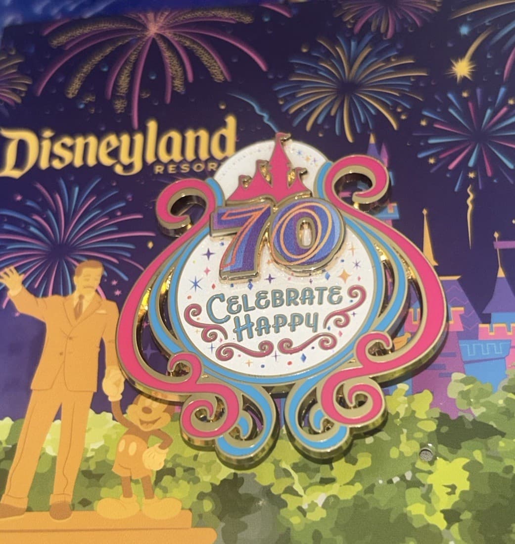 NEW 2025 Disneyland 70th Anniversary Cast Member Exclusive Celebrate Happy Pin! 3