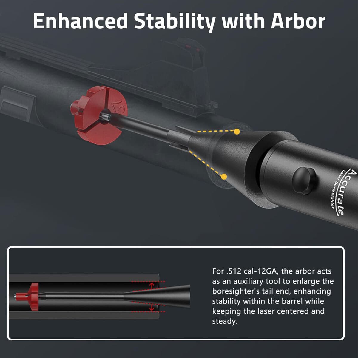 UPGRADED Green Laser Bore Sight BoreSighter Kit, .17 to 12GA Caliber, 64 Adapter 4