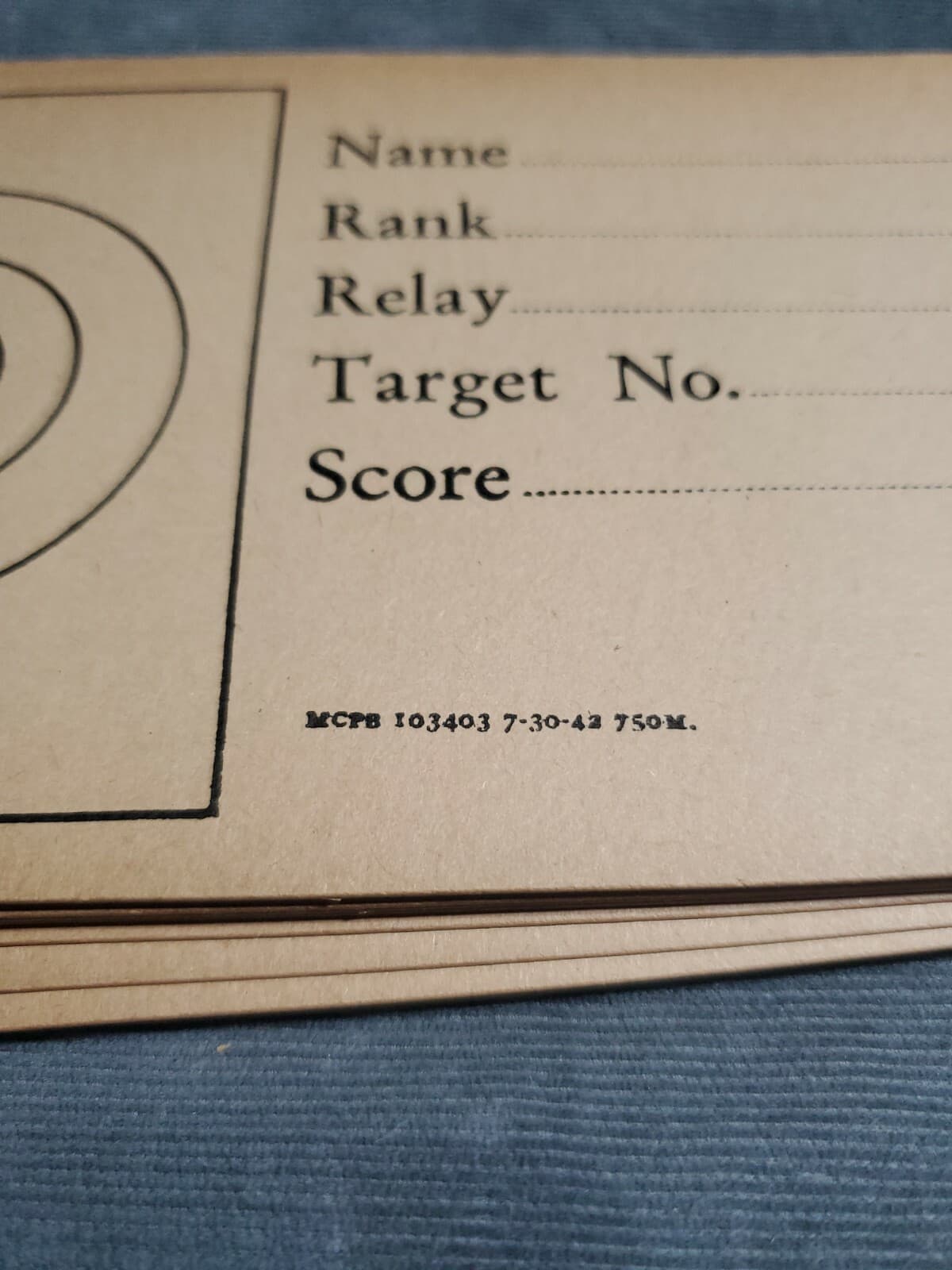 (10) NOS/Vintage Paper Firearm Targets, Dated 1930 ~FREE SHIP- 4