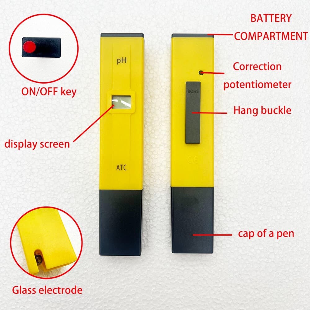 Digital PH Meter Tester 0.1 Accuracy PH Meter for Water etc. Portable PH Meter 3