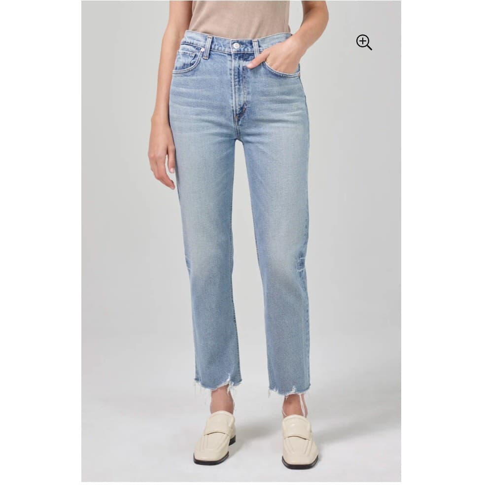CITIZENS OF HUMANITY NWT Daphne Crop Denim Jean in Checkmate // 31