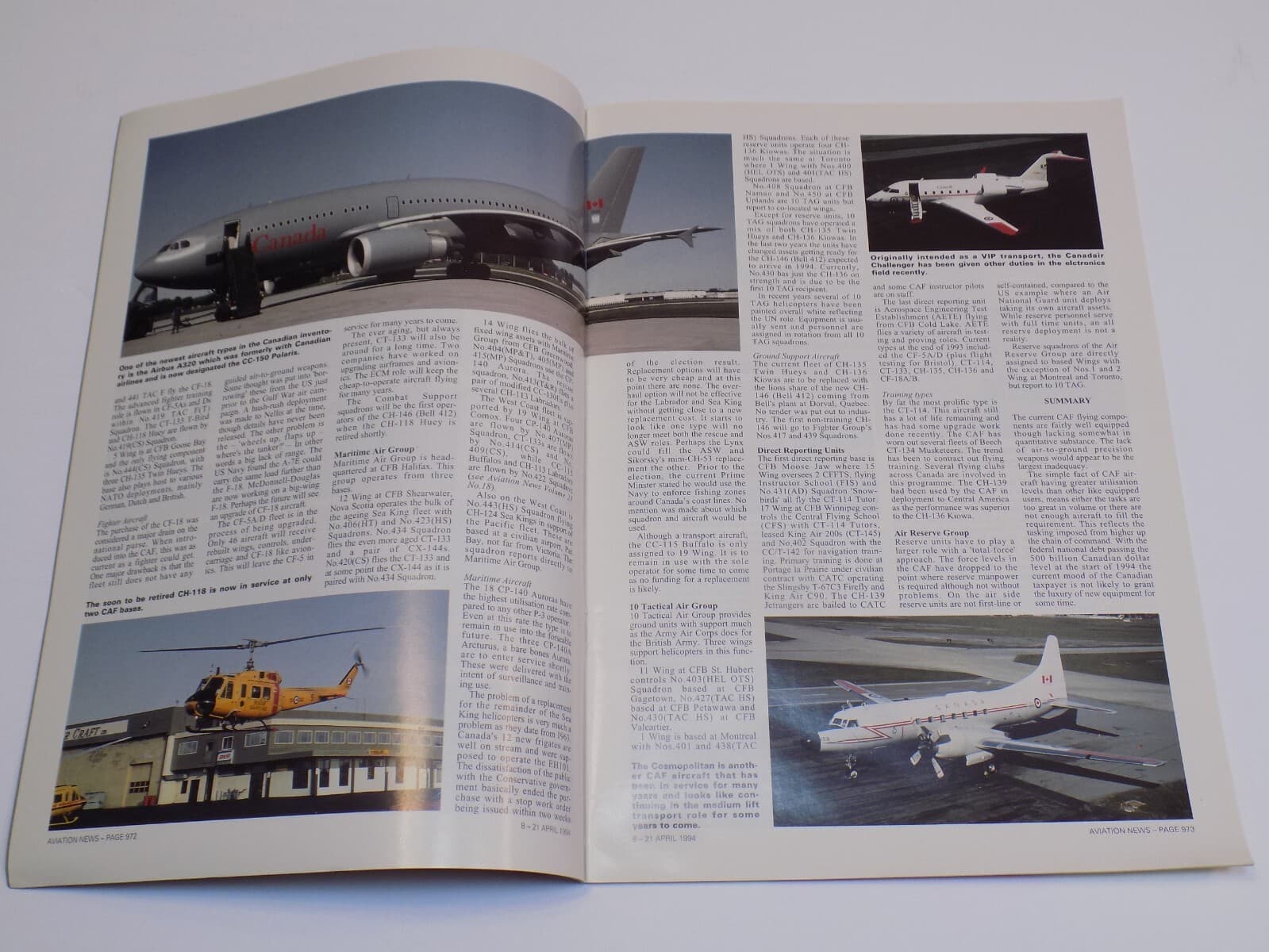 Aviation News Apr 1994 Supermarine Spitfire Mk.IX Plans Fokker 50 Norwich Dakota 2