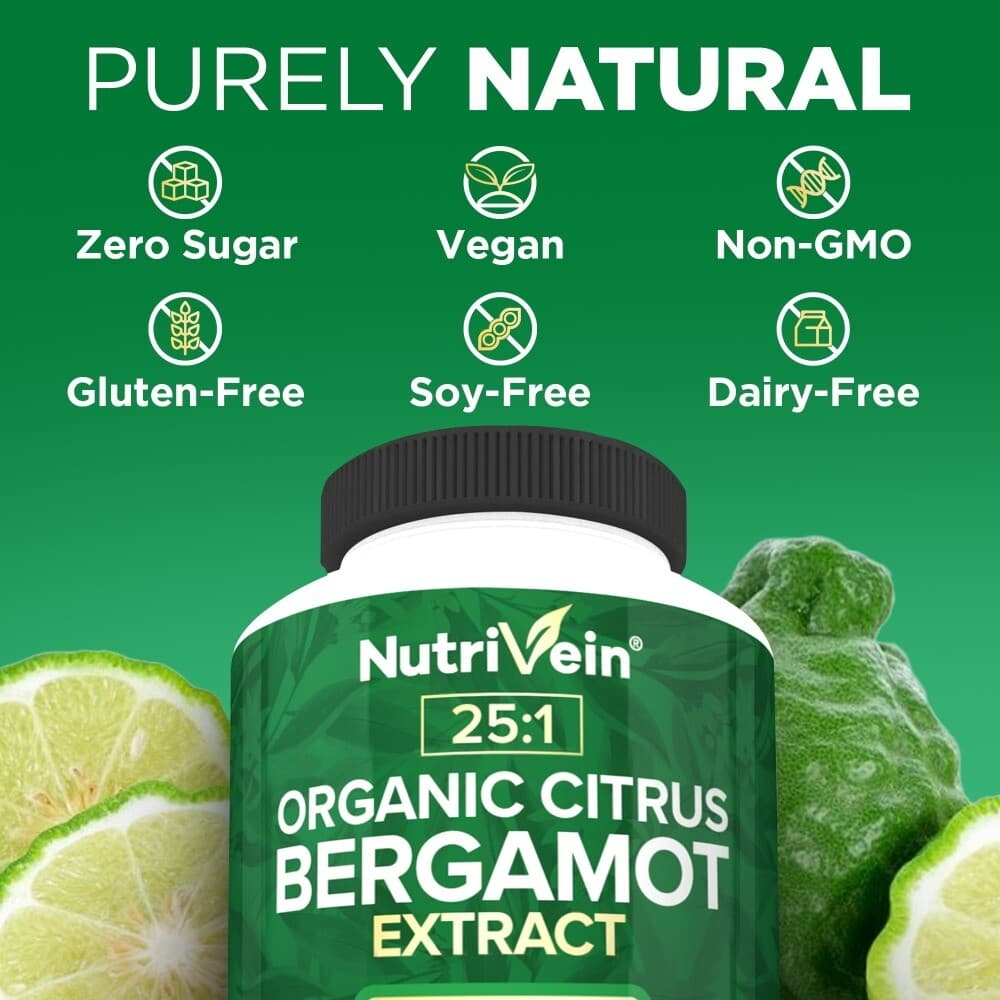 Citrus Bergamot Extract 1400 mg Support Heart Health Antioxidant 120 Capsules US 5
