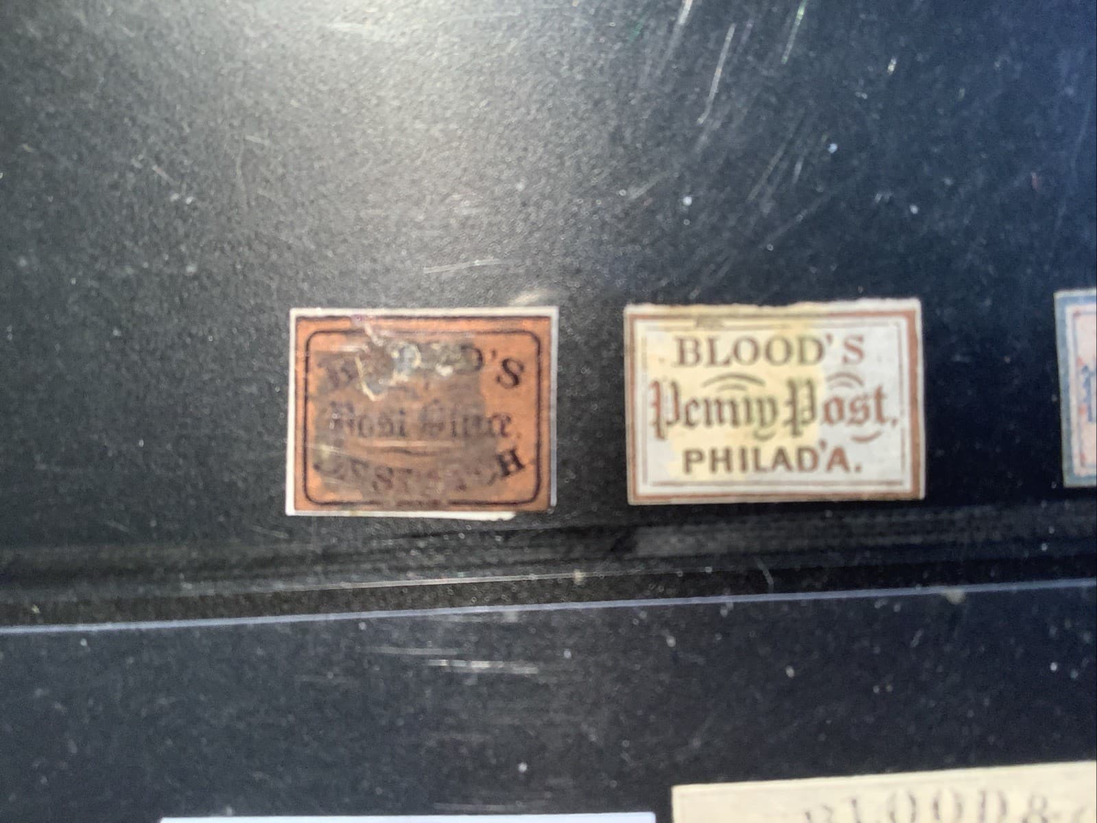 US LOCAL  BLOODS PENNY POST, 1848-54. lot of 8  genuine + mid 1800s forgeries 2