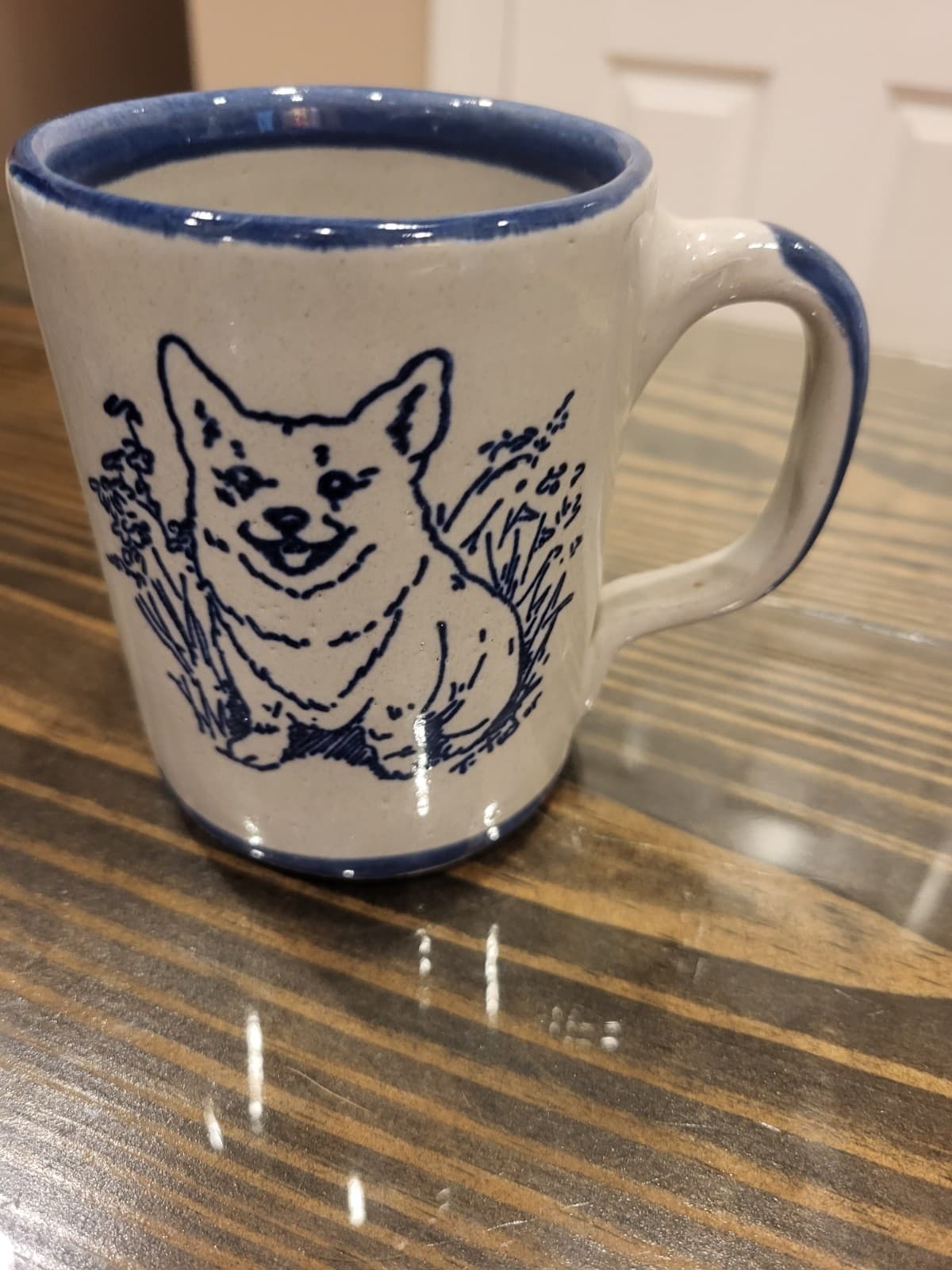 Corgi Louisville Stoneware Mug Corgi Dog In Fauna Smiling Chubby 2