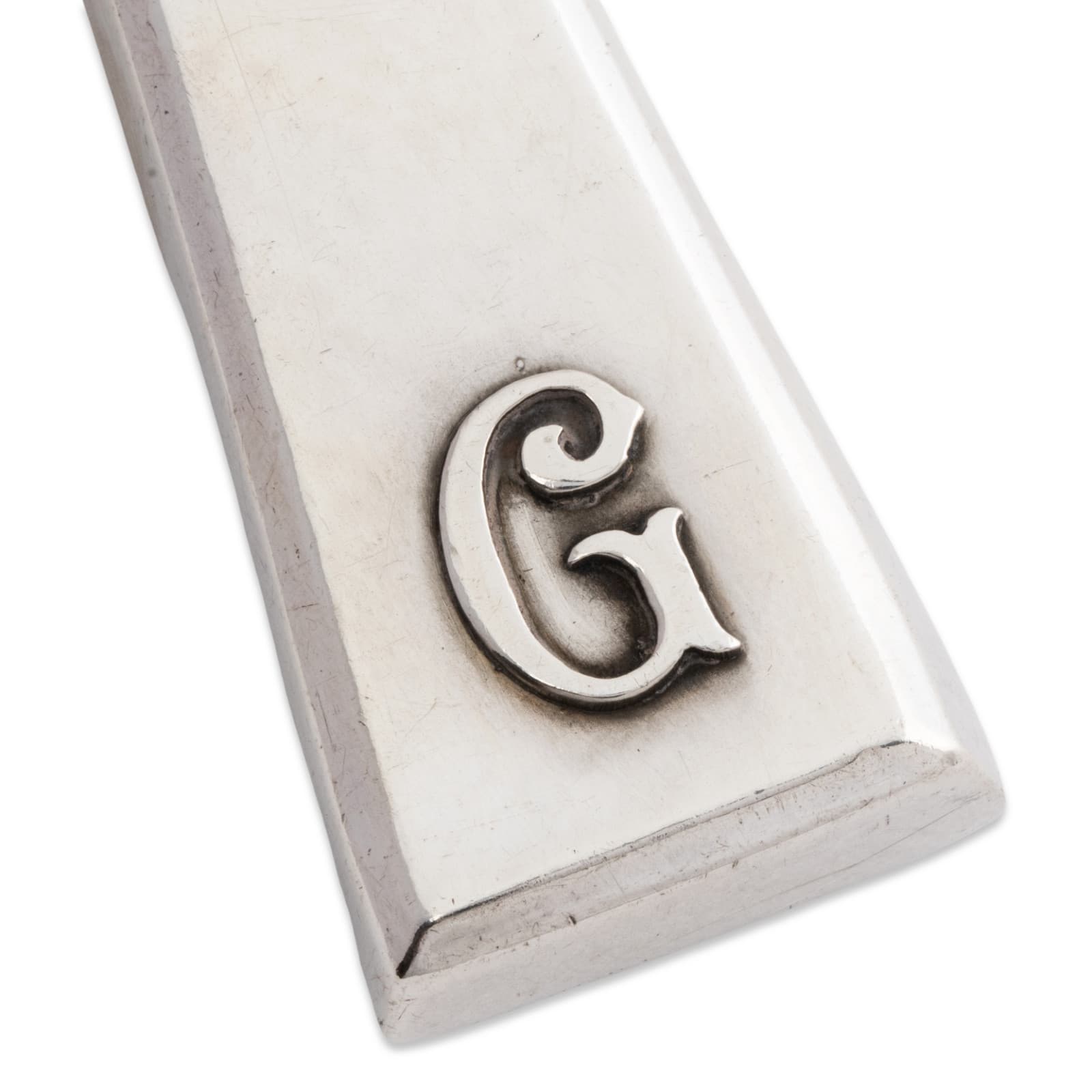 CARL POUL PETERSEN CANADIAN HANDHAMMERED STERLING HANDLED DINNER KNIFE VIKING 4