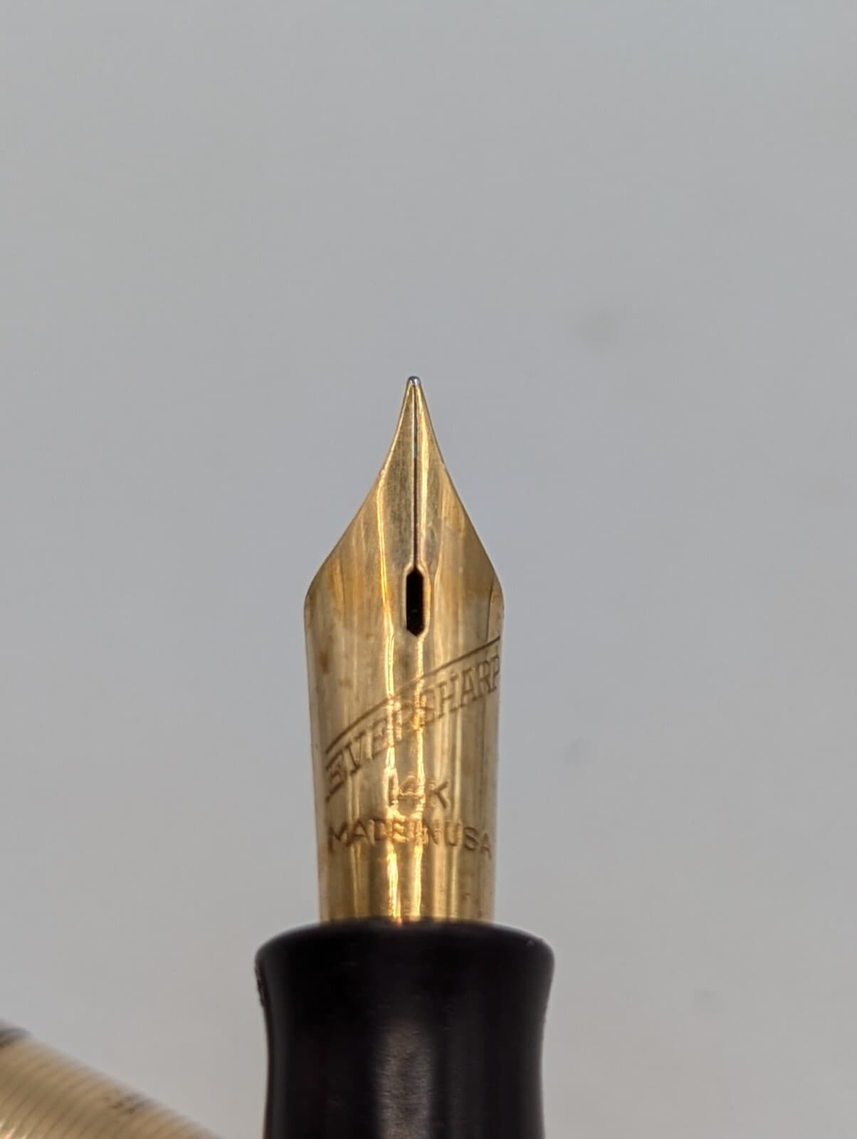 Wahl Eversharp Skyline Brown Fountain Pen 14k Gold Nib Restored * 5