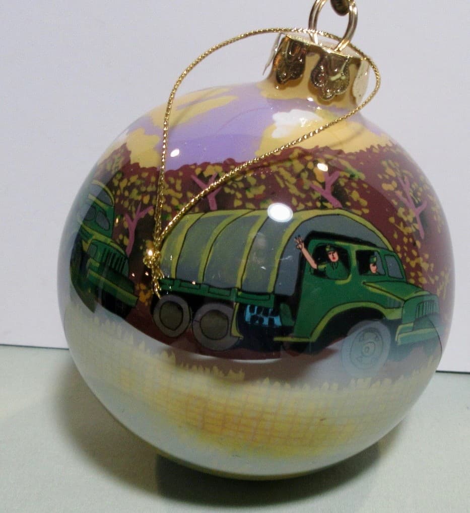 John Deere / Walter Hinton's 'V For Victory" Hand Painted Ornament 4