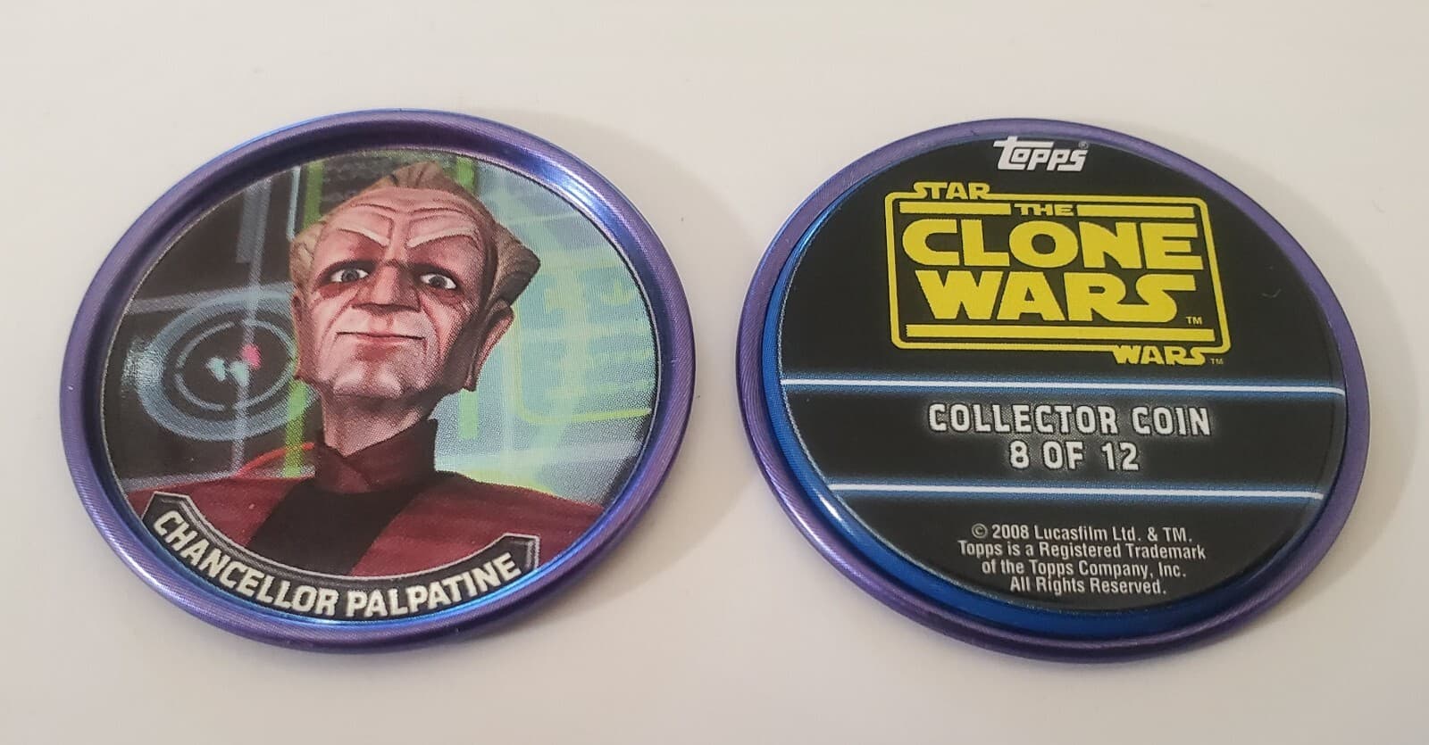 U PICK clone wars METAL COLLECTOR COIN walmart blue 2008 TOPPS star character