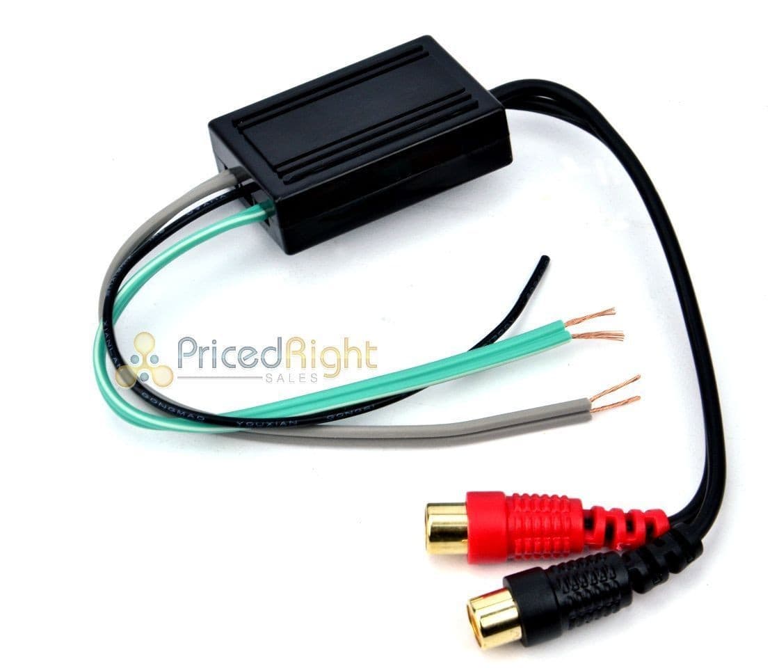 Speaker to 2 RCA Line Output Converter In Out High Low 4