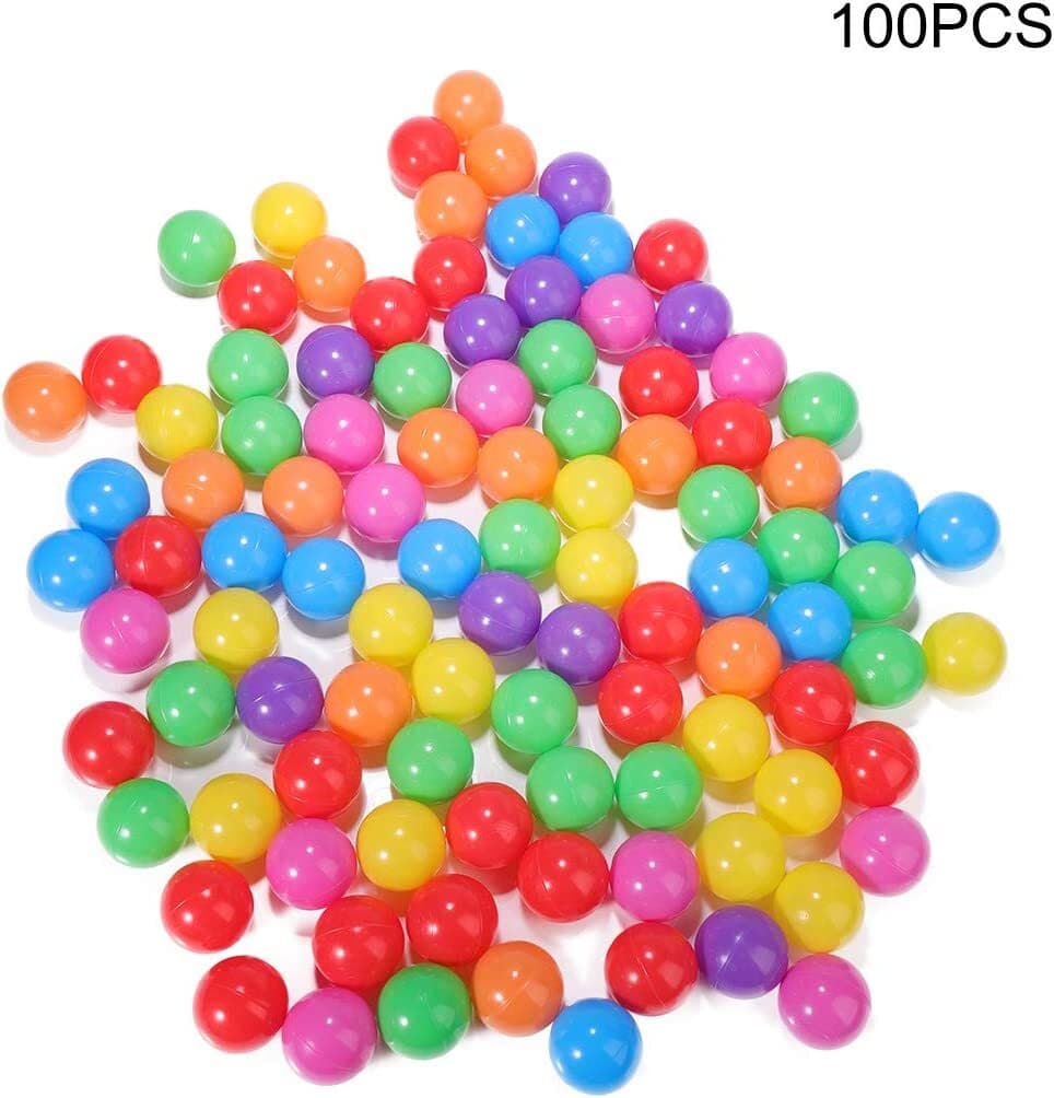 100 Pack Pit Balls Plastic Macaron Ocean Balls Kids Toy Balls for 1-3 Years 2