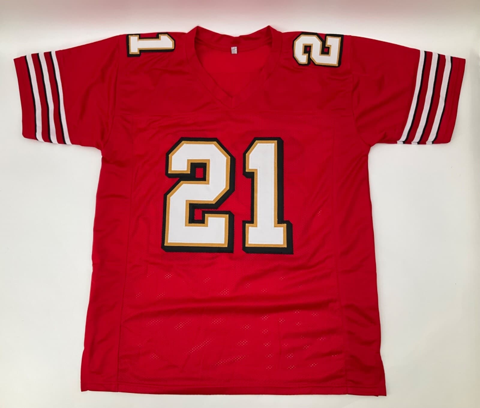 FRANK GORE SAN FRANCISCO 49ERS SIGNED CUSTOM RED JERSEY JSA WITNESS COA 3