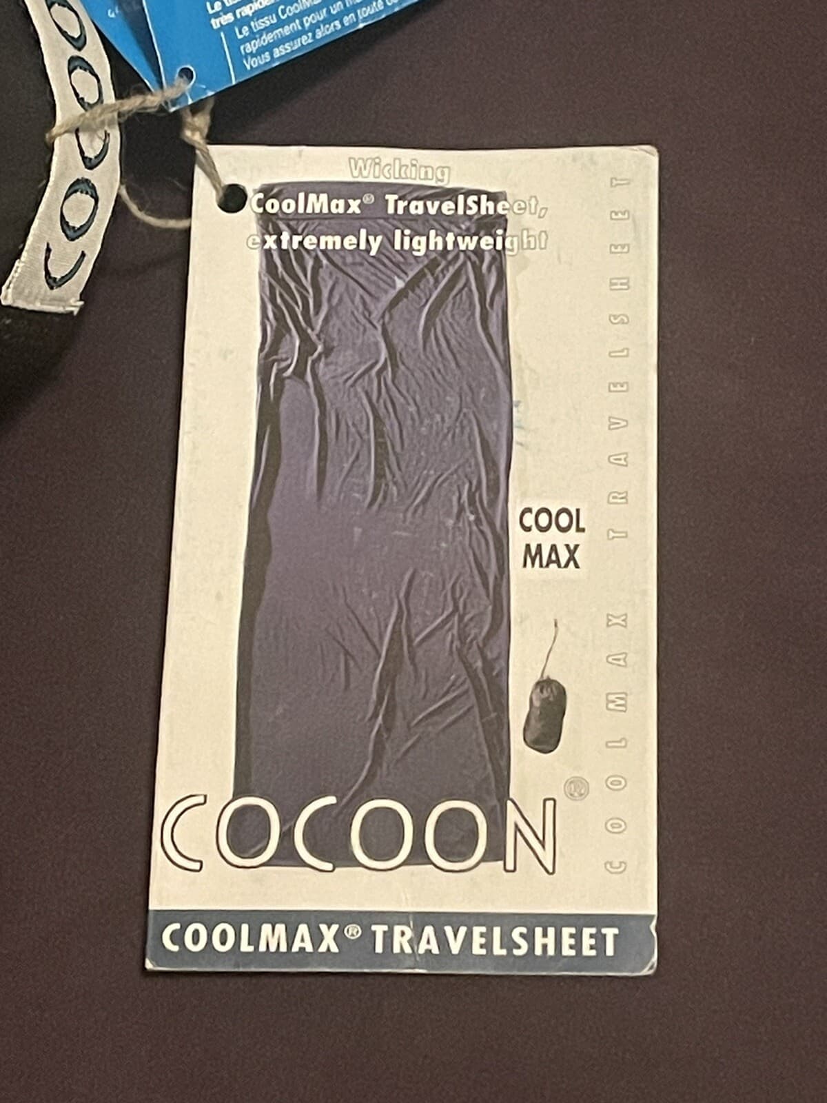 Cocoon | CoolMax TravelSheet | BlueMax CMT35 | 86 x 33" | 10.8 oz {NEW w/ TAGS} 2