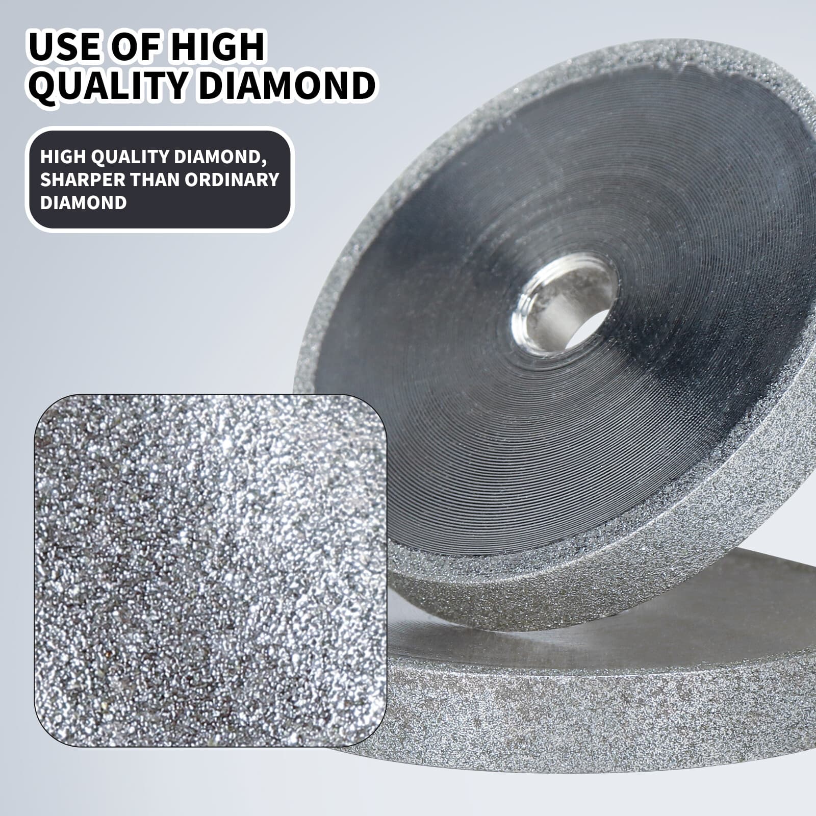 2Inch Diamond Grinding Wheel with 1/4" Mounting Mandrel for Drill Die Grinder 3