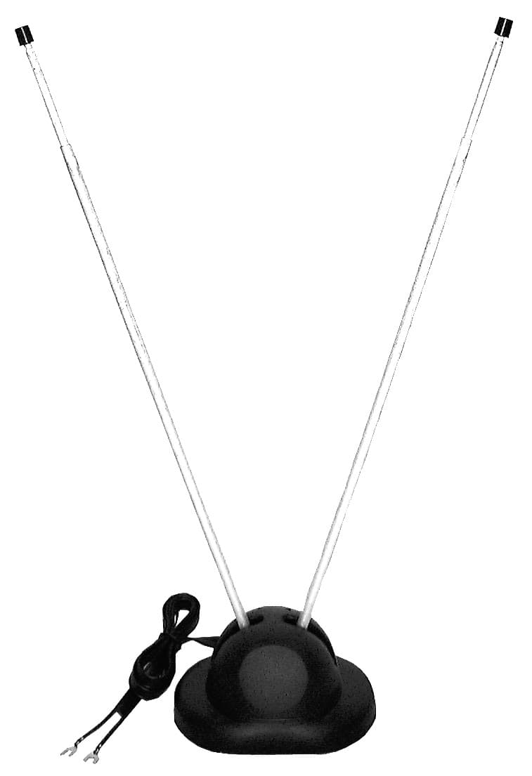 Telescopic FM Antenna Stereo Radio Receiver Indoor Rabbit Ears with 300 Ohm Wire 3