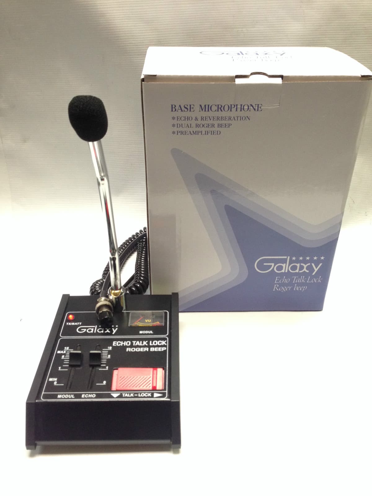 ECHO MASTER GALAXY POWER BASE 4 pin Cobra CB HAM Classic ROGER BEEP MIC  2